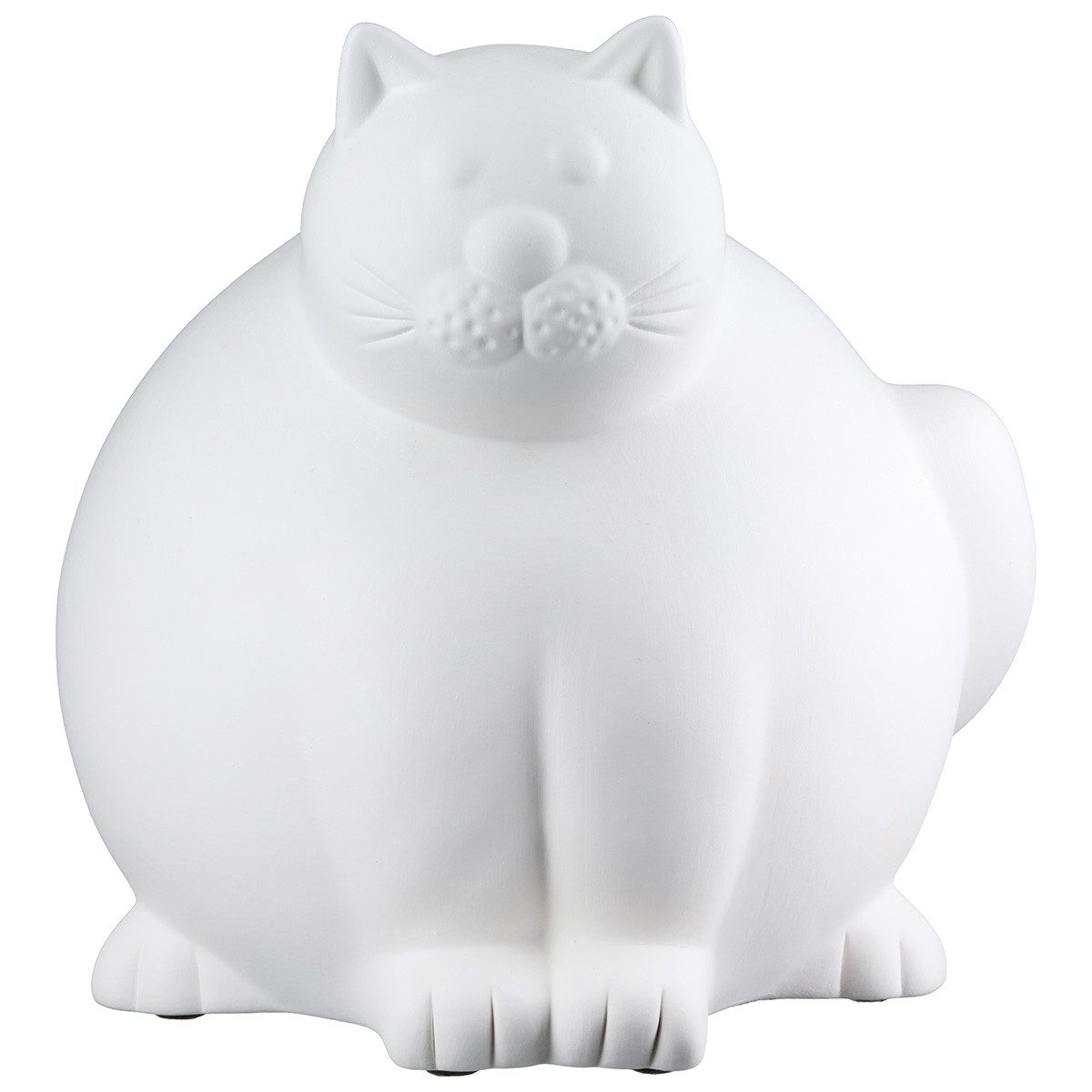 Dekoobjekt Katze Molli 61295 Keramik Cremeweiß 10 x 12 cm