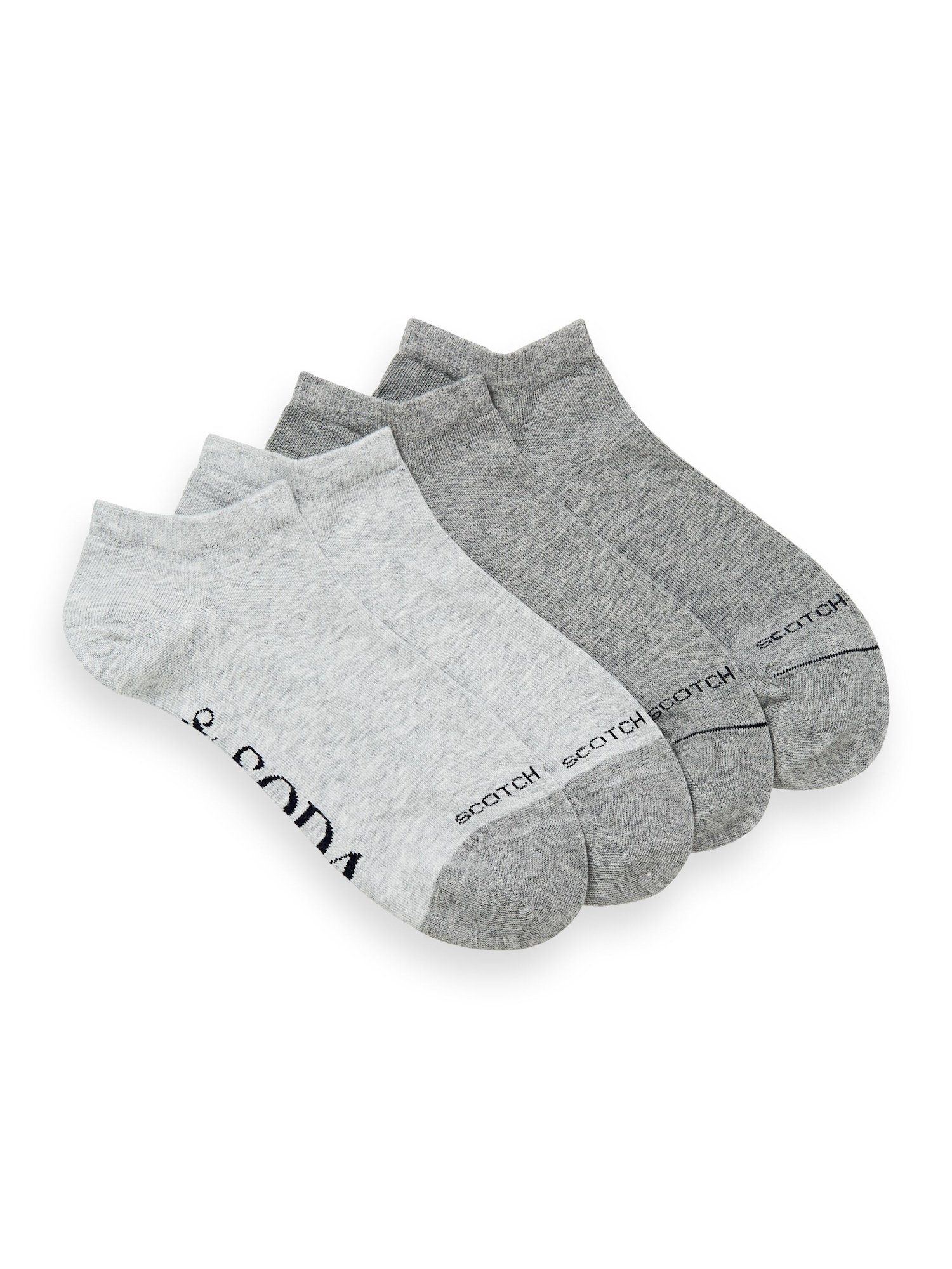 Scotch & Soda Socken Socken grau Doppelpack Sneaker Socks Toe Dip (2-Paar)