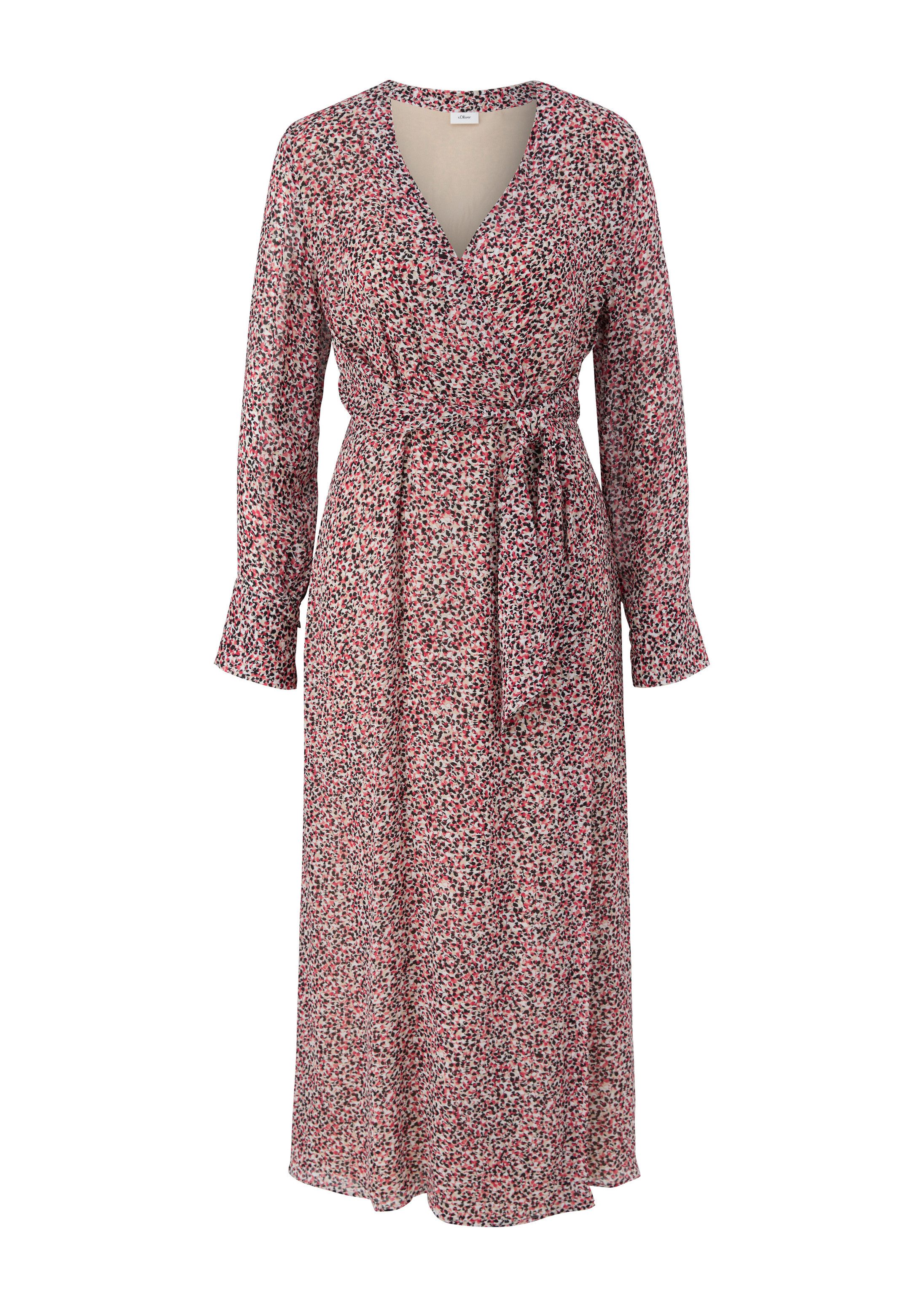 s.Oliver Maxikleid Kleid Kleid in Wickeloptik