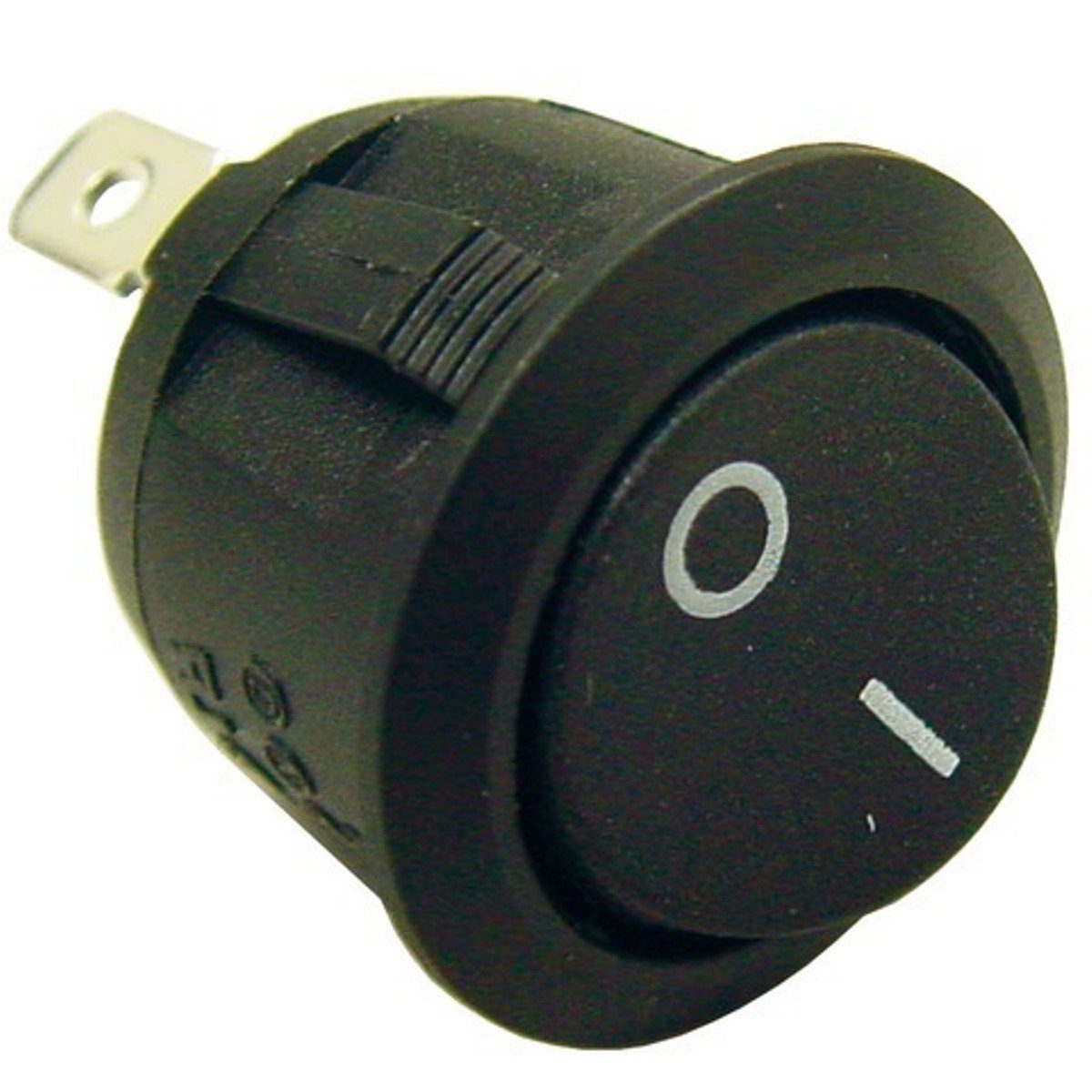 AIV Wipp-Schalter rund 230V-250V 6A Schwarz Audio- & Video-Kabel, Boardnetz, Rohkabel, KFZ Kippschalter, Rund, 2 PIN DC 12V AC bis 250V 6A, Einbaumaß 19mm