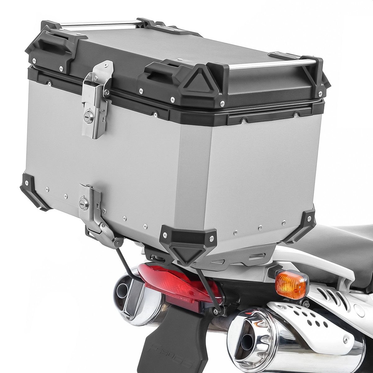 Bagtecs Topcase Set Alu Topcase + Gepäckbrücke passend für BMW F 650 GS / Dakar 04-07