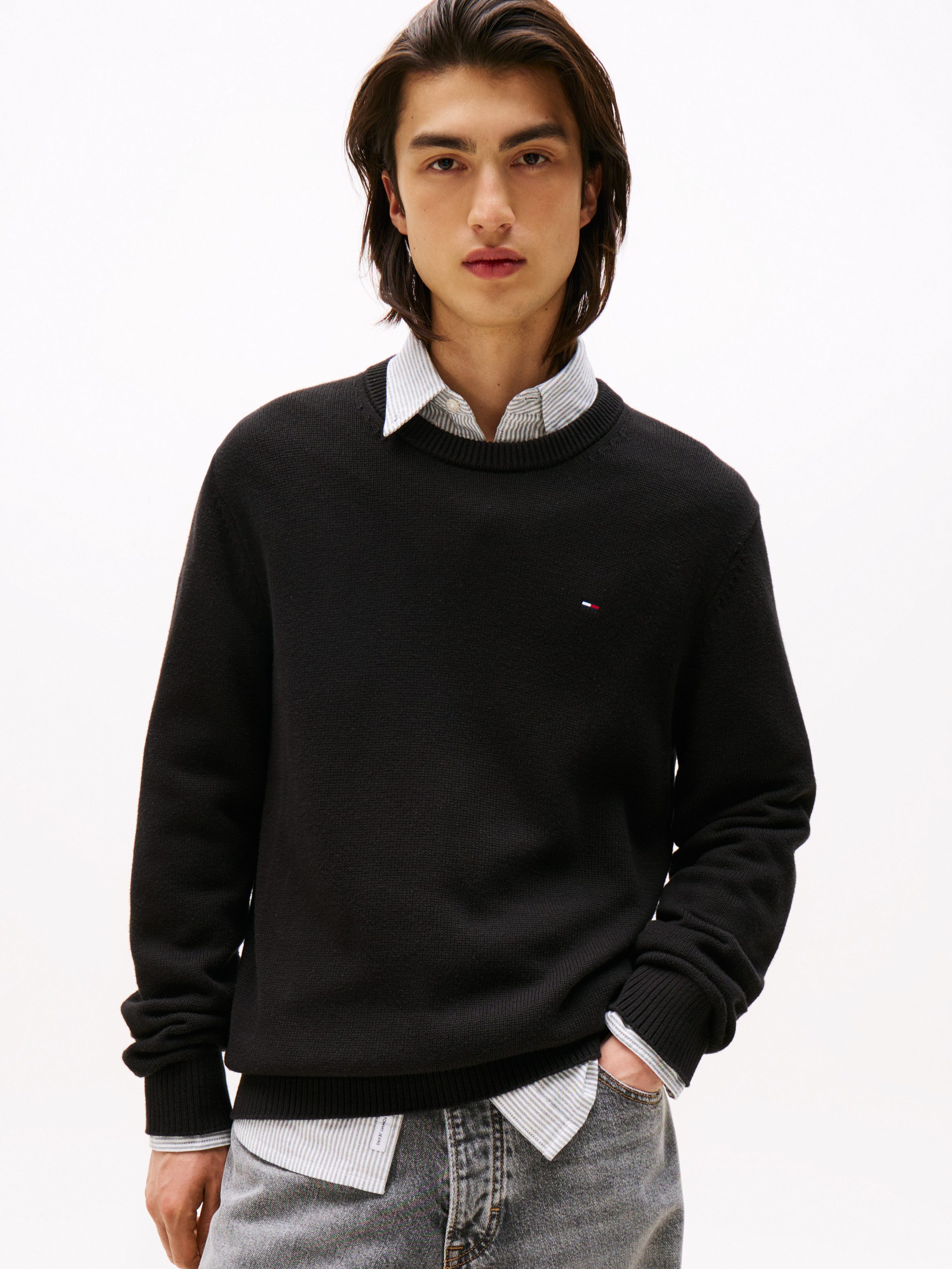 Tommy Jeans Rundhalspullover Slim fit mit günstig online kaufen