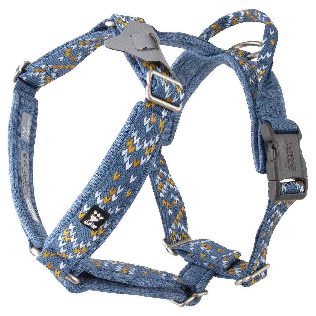 HURTTA Y-Geschirr Razzle Dazzle Y-Geschirr bilberry (jeansblau)