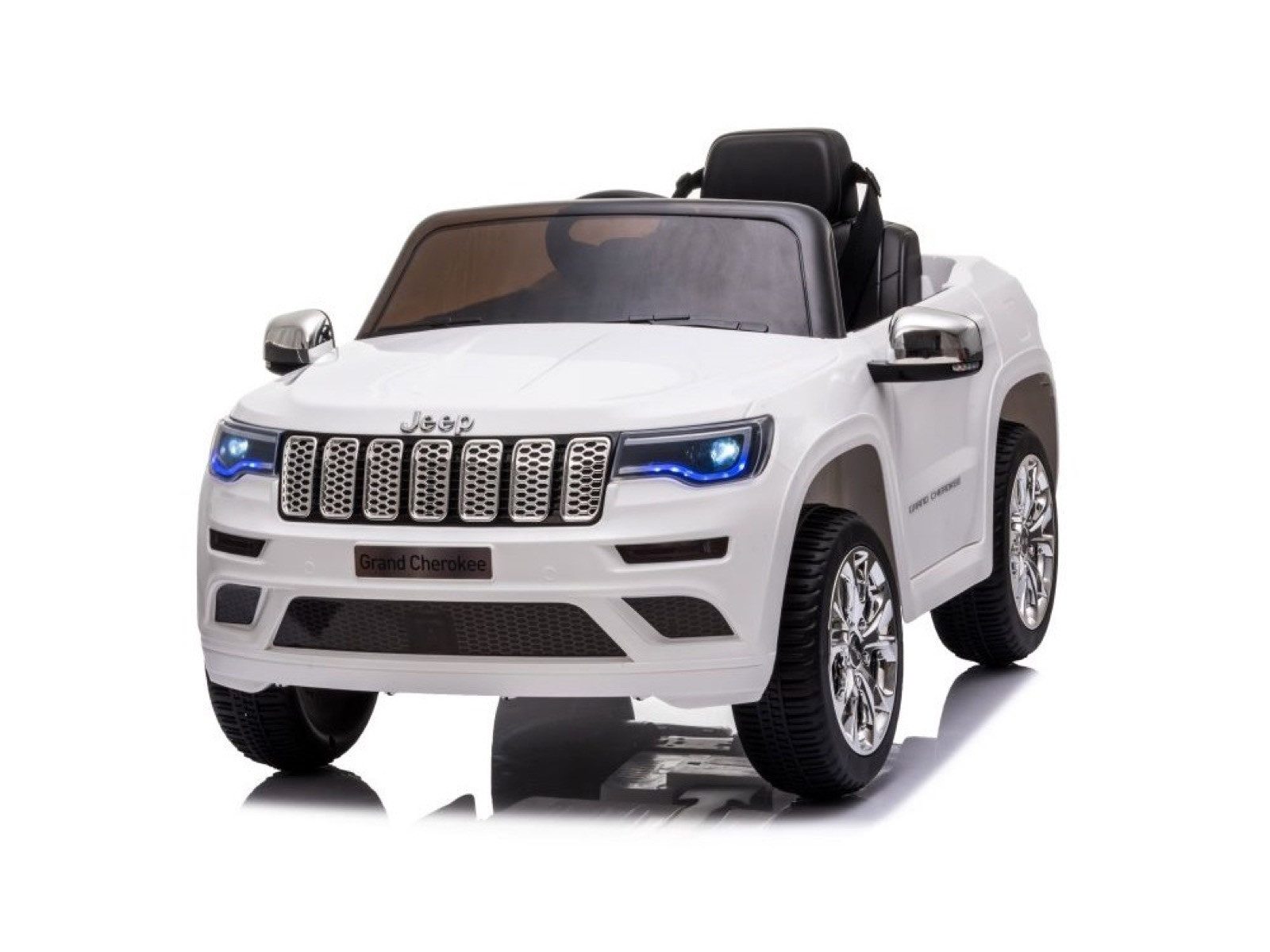 TPFLiving Elektro-Kinderauto Jeep Grand Cherokee - weiß - Farbe: weiß, Belastbarkeit 30 kg, Elektro Go-Kart - Kinder Elektrofahrzeug Kinderauto elektro
