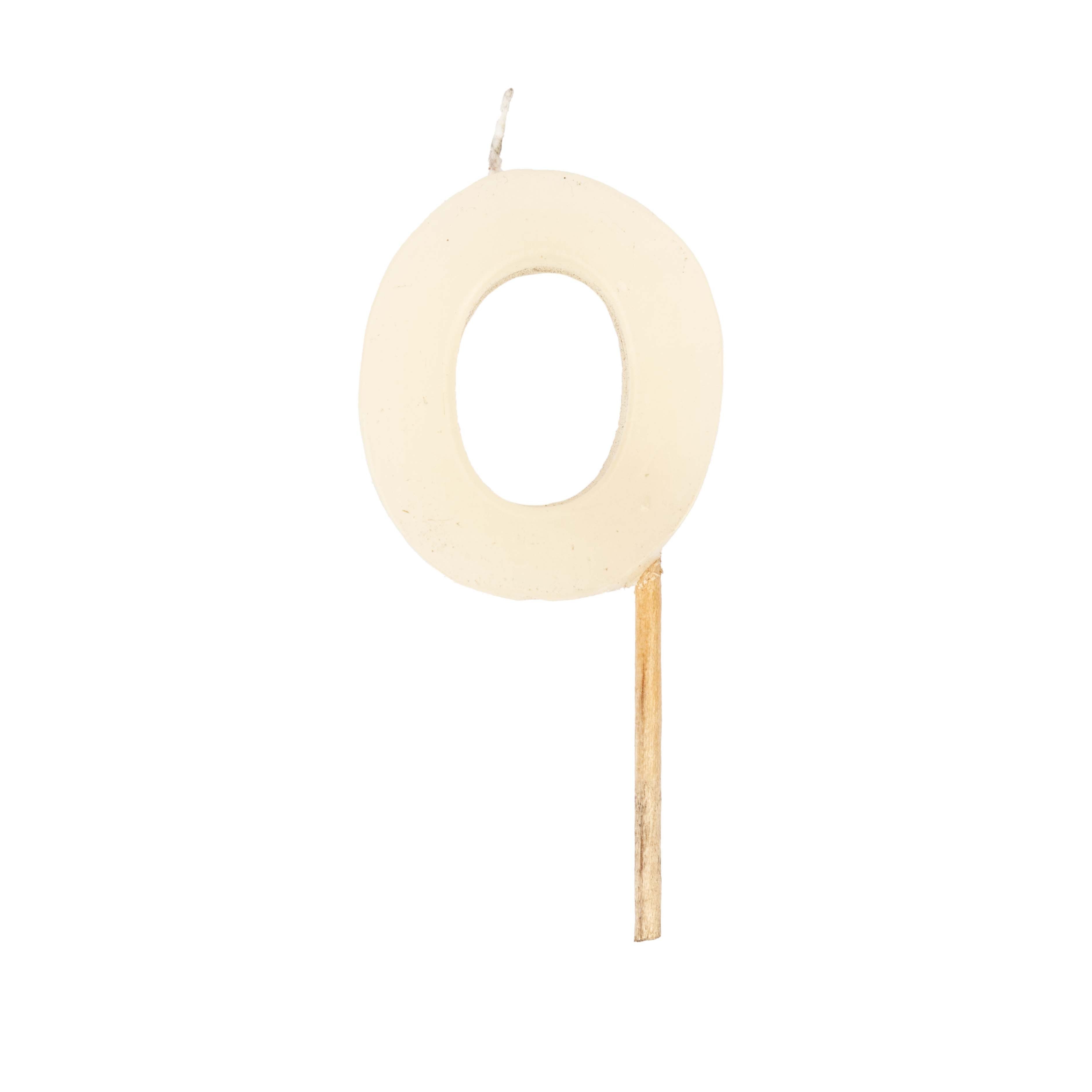 Formkerze Zahlenkerze "0", Handmade
