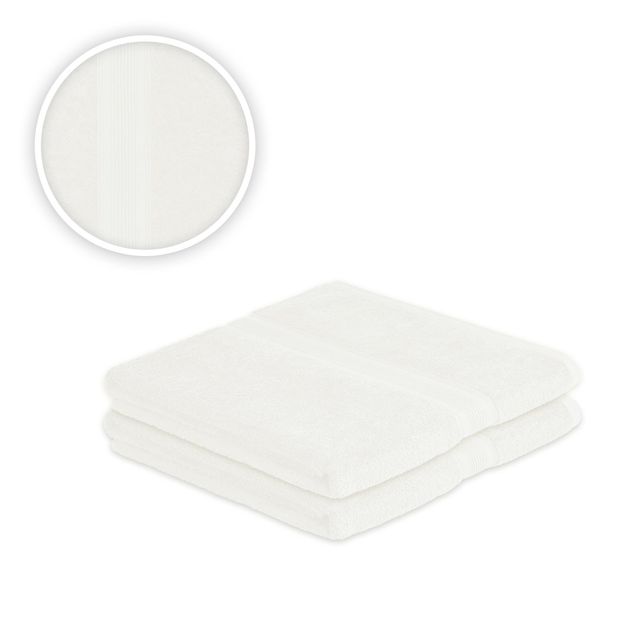 EXKLUSIV HEIMTEXTIL Handtuch Handtuch Spar Set Baumwolle 500 g/m², Frottee (4-St), mit Bordüre