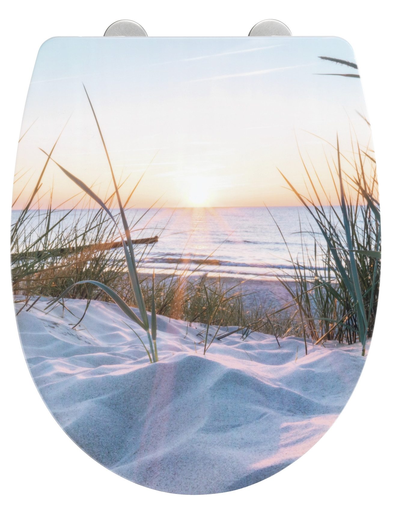 WENKO WC-Sitz Baltic, glänzender Toilettensitz aus Thermoplast mit Motiv, A günstig online kaufen