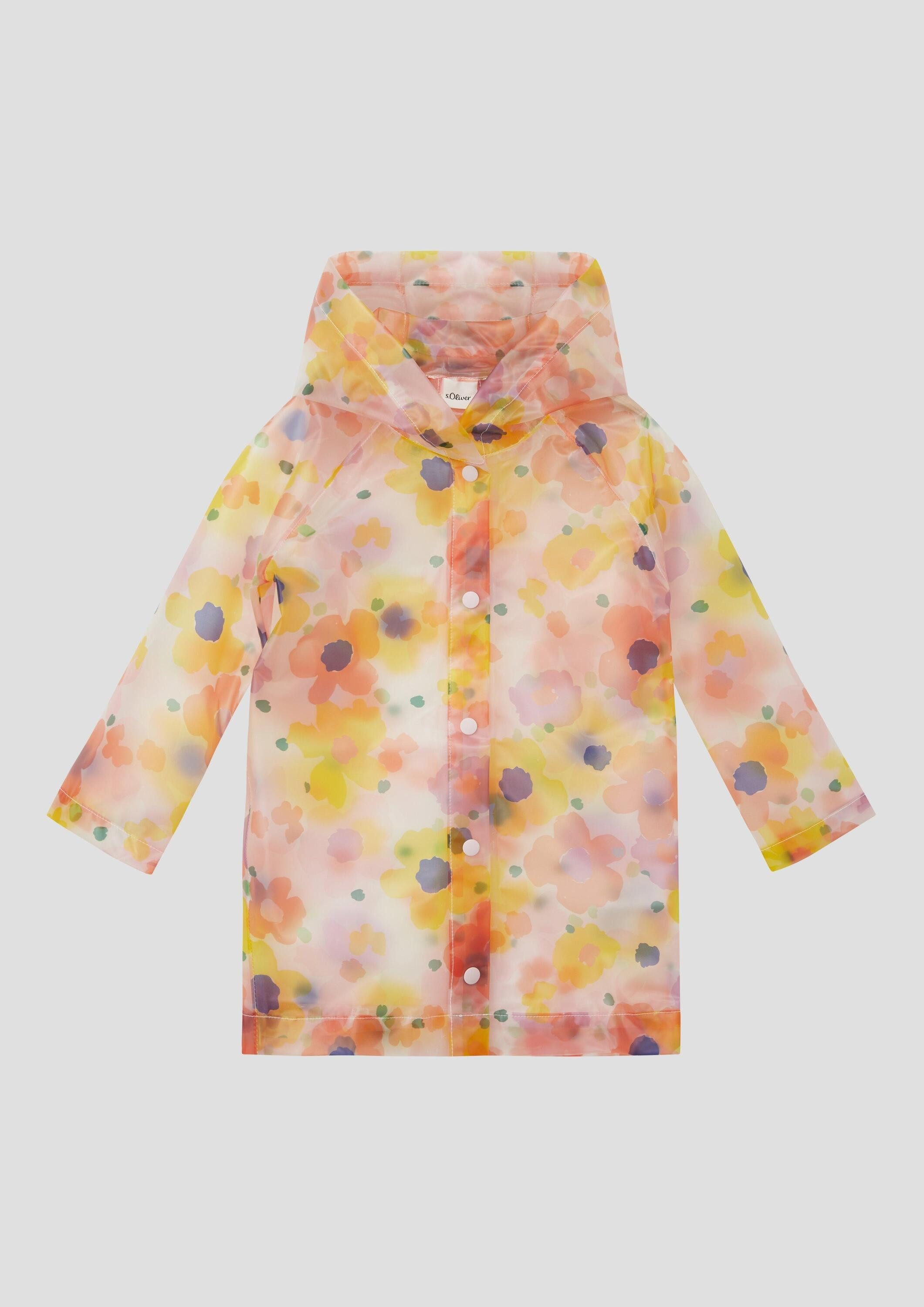 s.Oliver Funktionsmantel Outdoor-Mantel Transparenter Mantel mit All-over-Print