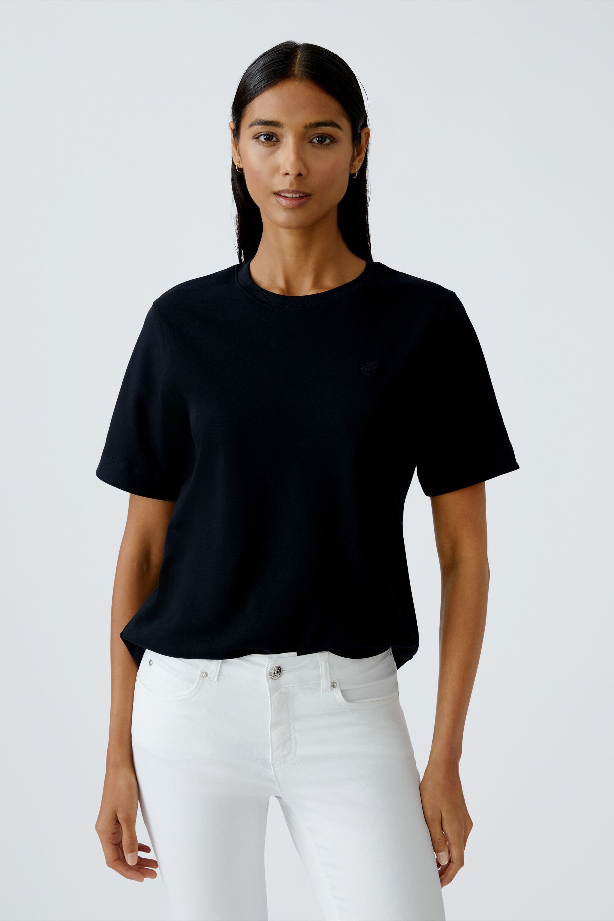 Oui T-Shirt SVEHA T-Shirt reine Baumwolle günstig online kaufen