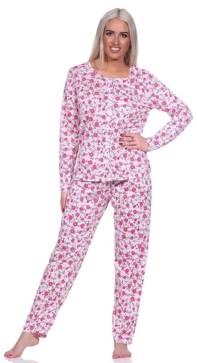 EloModa Pyjama Damen Pyjama lang Hemd Schlafanzug Pyjama-Set Nachtwäsche; M  L XL 2XL (2 tlg)