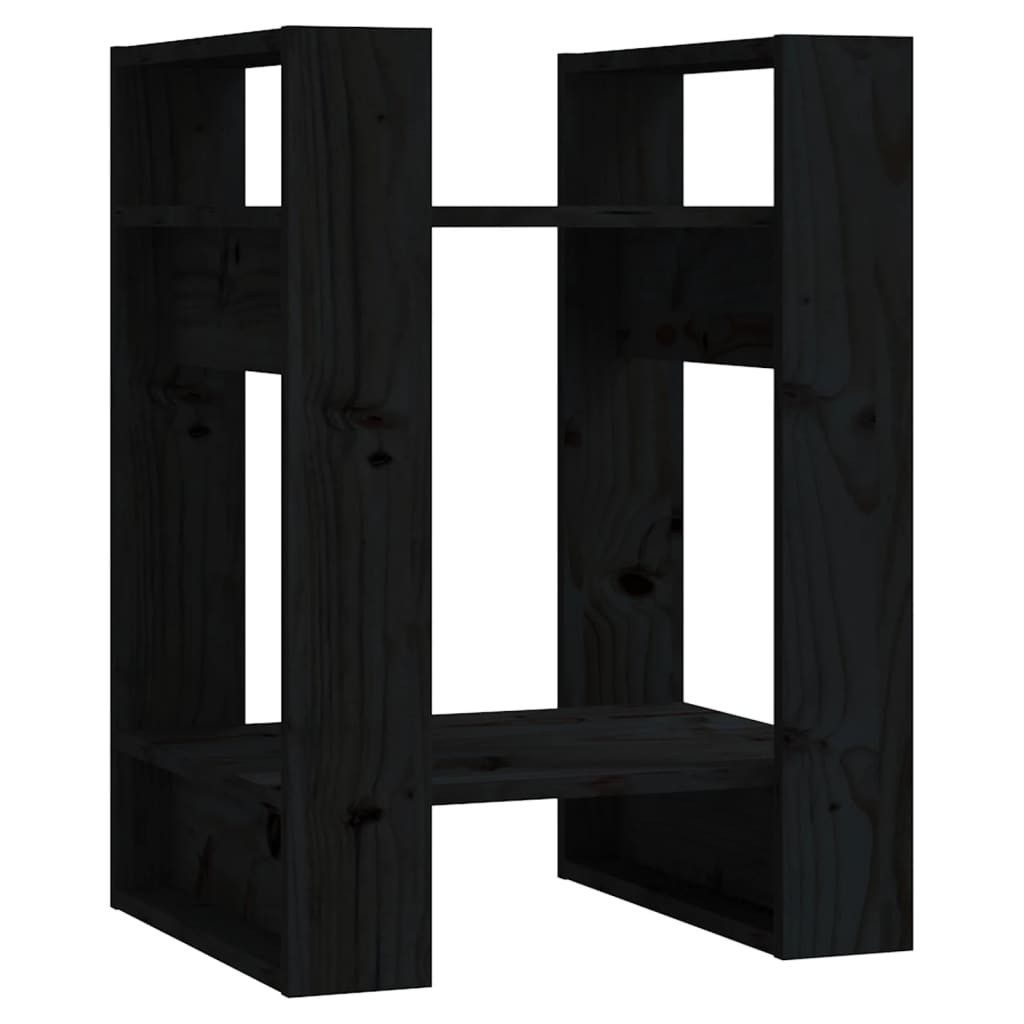 vidaXL Bücherregal Bücherregal/Raumteiler Schwarz 41x35x57 cm günstig online kaufen