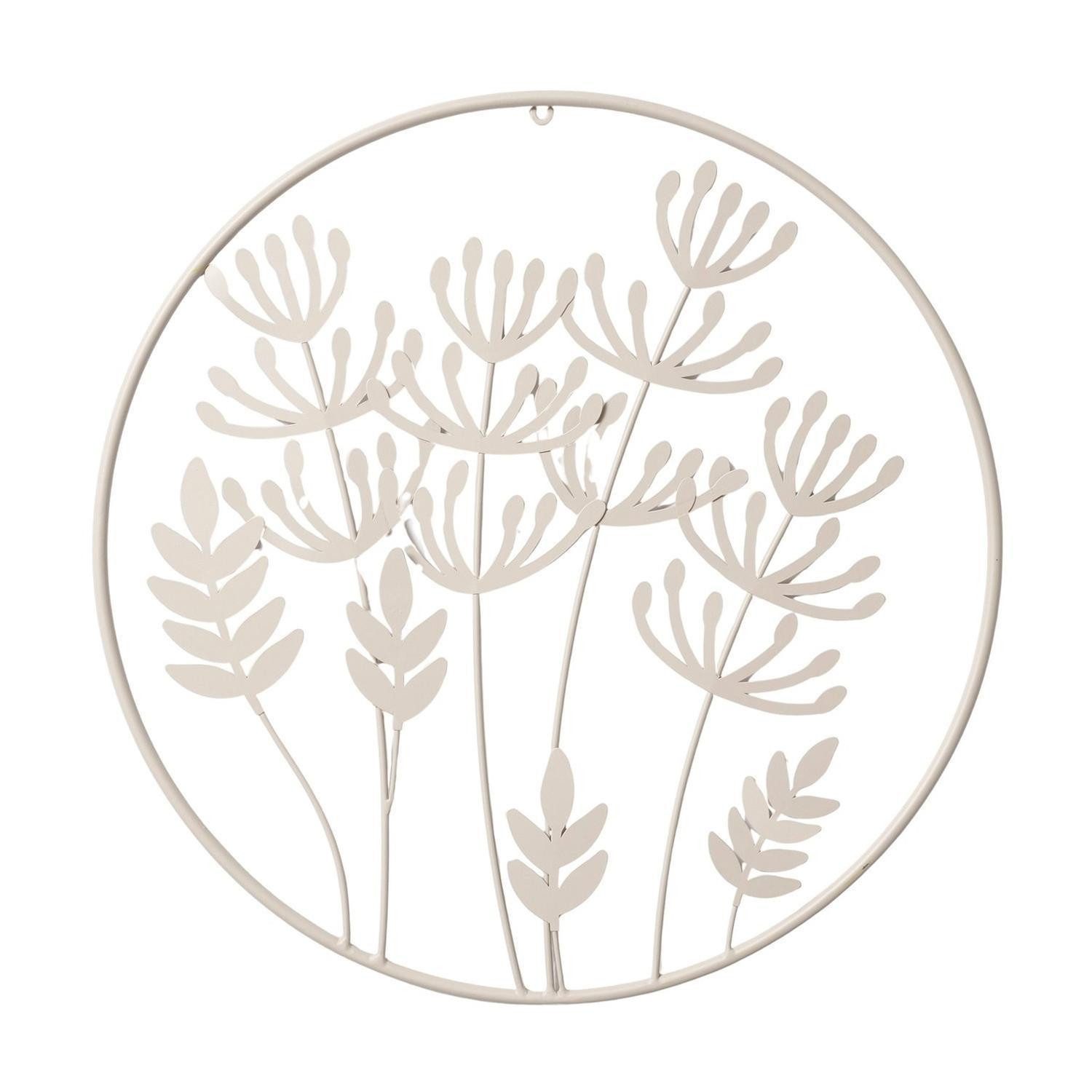BOLTZE GRUPPE GmbH Wanddekoobjekt FARAH, Ø 50 cm, Beige, Eisen, (1 St), Zweigenmotive, ohne Befestigungsmaterial