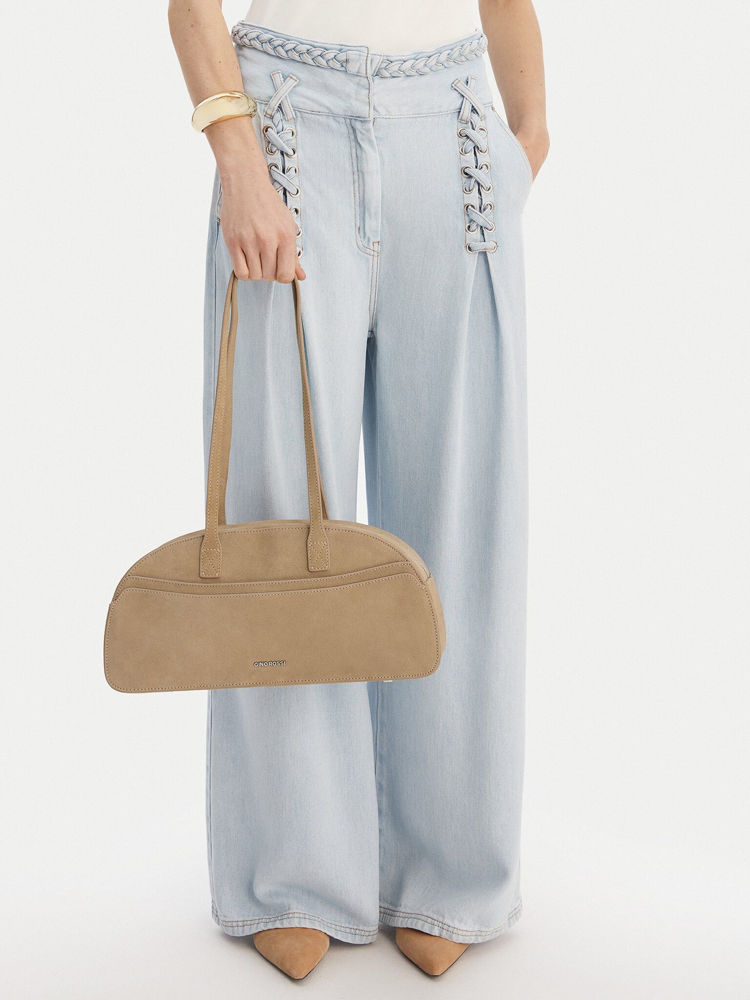 GINO ROSSI Handtasche Gino Rossi Damenhandtasche Beige Gino Rossi-EO-LA224-19327-2 Beige
