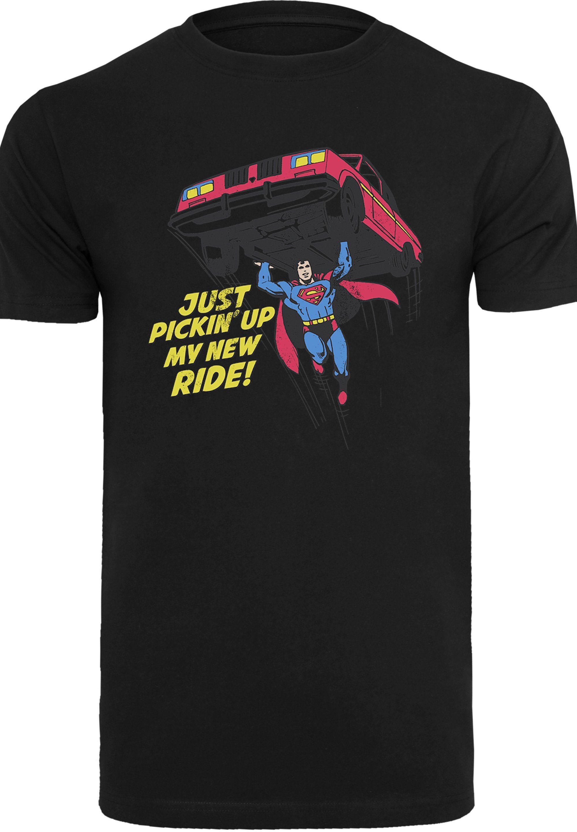 Ride F4NT4STIC Superman New DC Comics Print Superheld schwarz T-Shirt