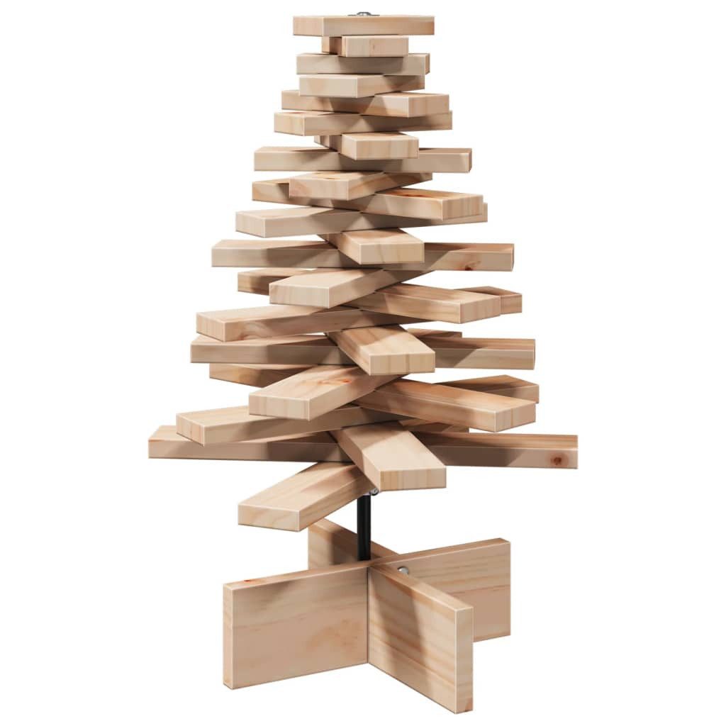 vidaXL Künstlicher Weihnachtsbaum Weihnachtsbaum Holz zum Schmücken 60 cm Massivholz Kiefer