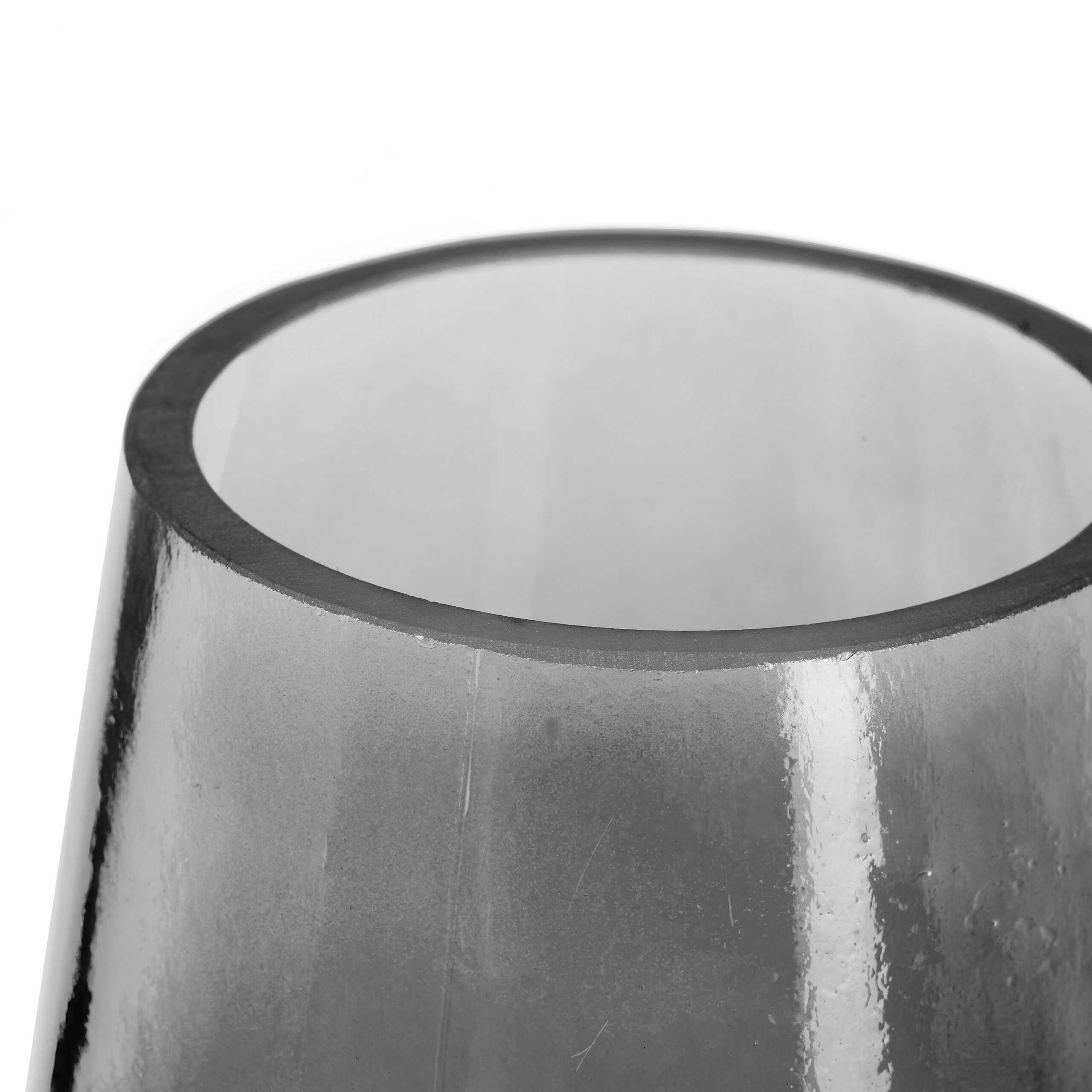 relaxdays Dekovase Vase aus Glas (1 St), grau – Bild 5 von 5