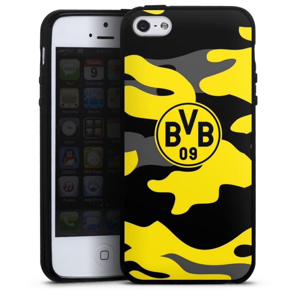 DeinDesign Handyhülle BVB Borussia Dortmund Fanartikel BVB Camo, Apple iPhone 5 Silikon Hülle Bumper Case Handy Schutzhülle