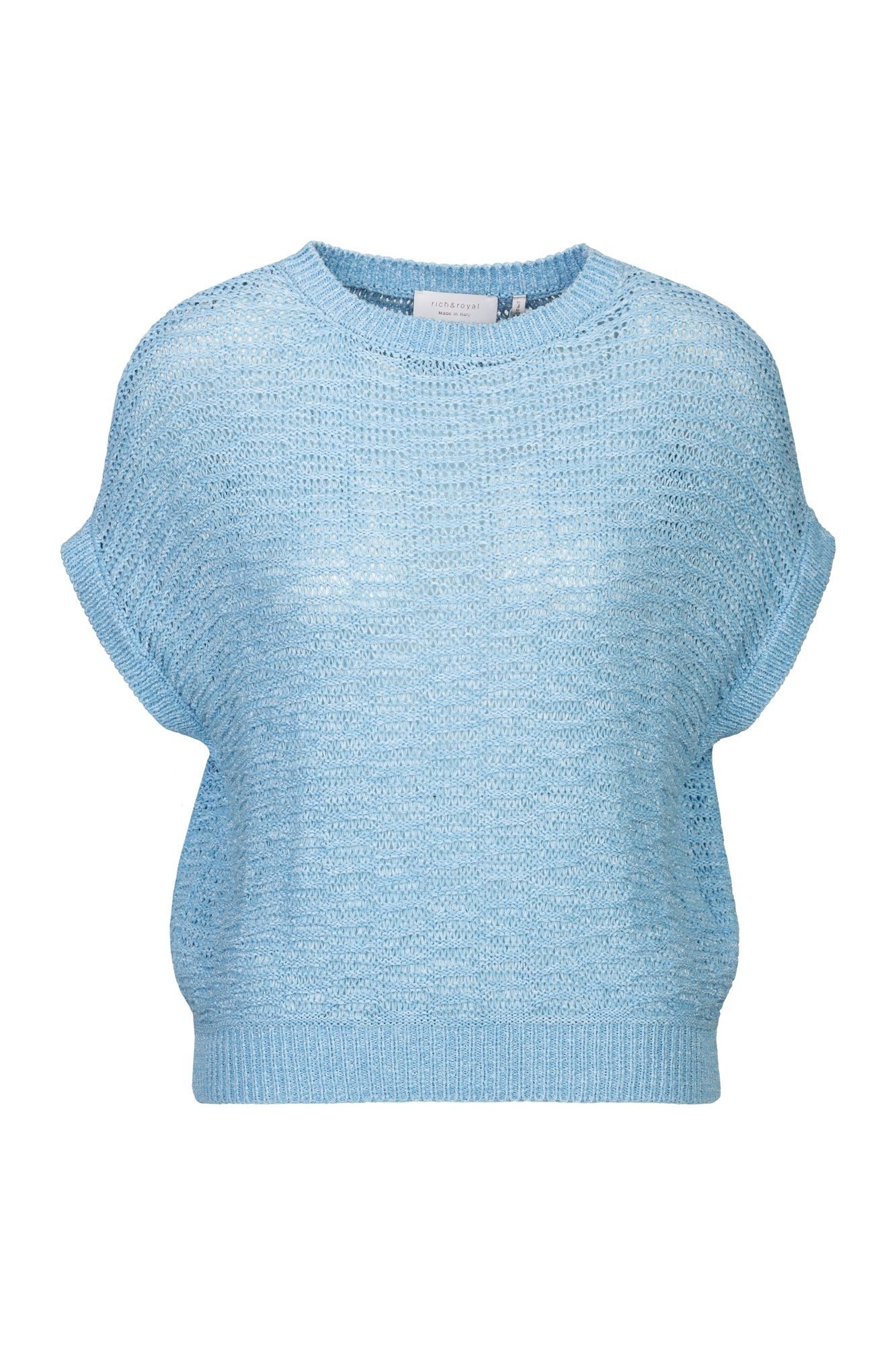 RICHROYAL Kurzarmpullover D-Strick mit leichter Struktur günstig online kaufen