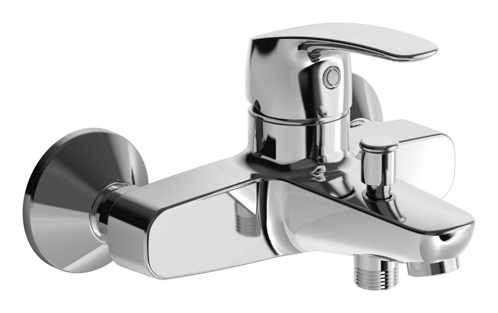 HANSA Wannenarmatur Hansapinto EinhandBatterie (G1/2) für Wandaufbau Ausladung 166 mm