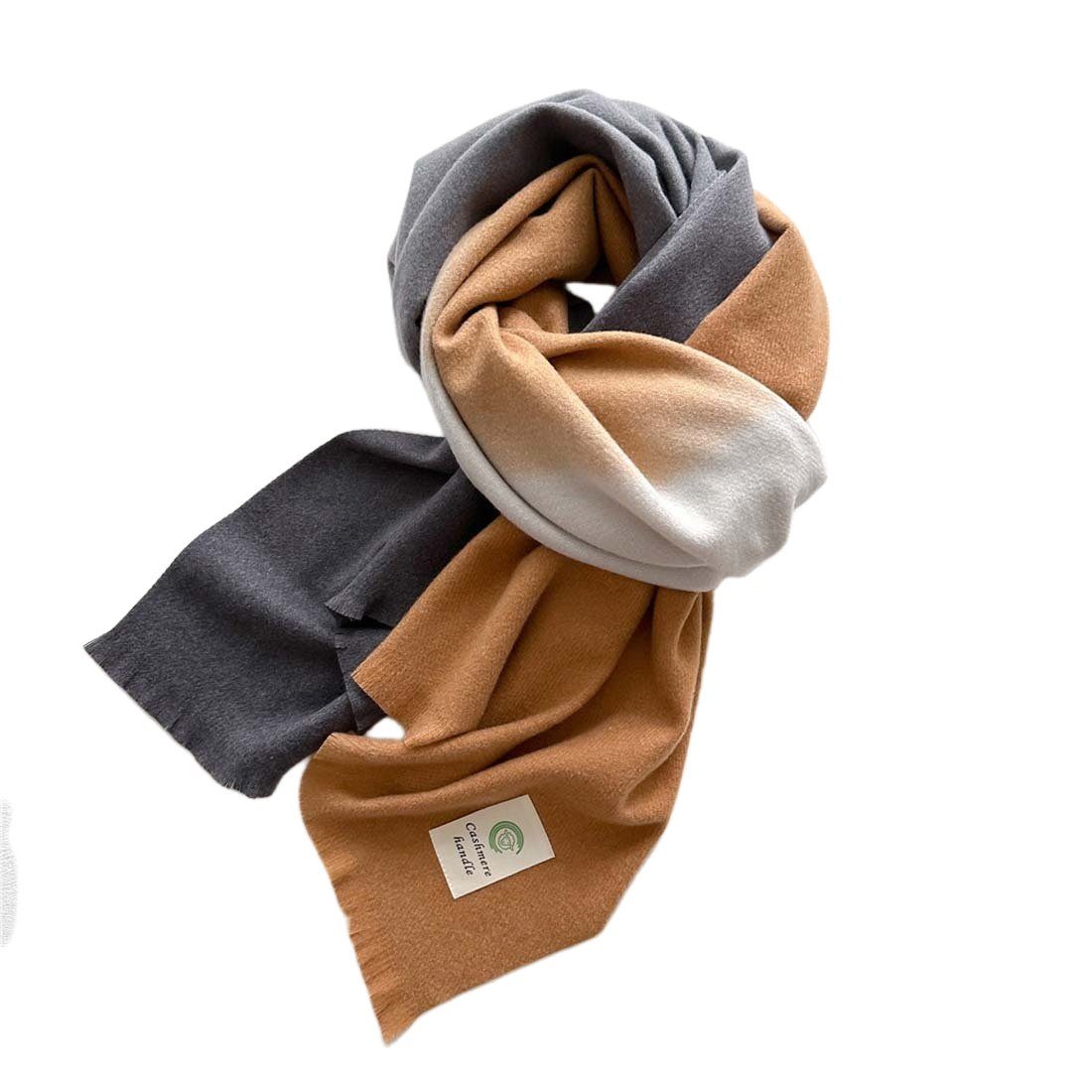 FIDDY Halstuch Winterschal mit Farbverlauf für Damen, einfarbig bedruckter Schal, (1-St)