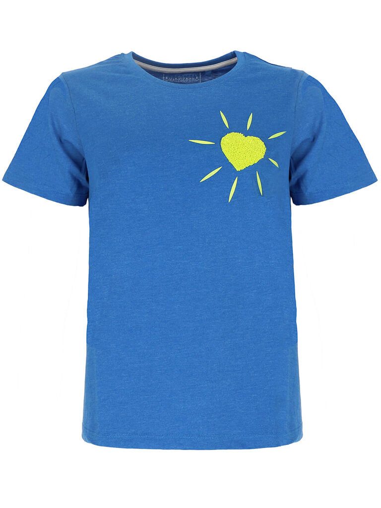 Wattlöper T-Shirt Damen Kurzarm-Shirt mit Frottee-Herz günstig online kaufen