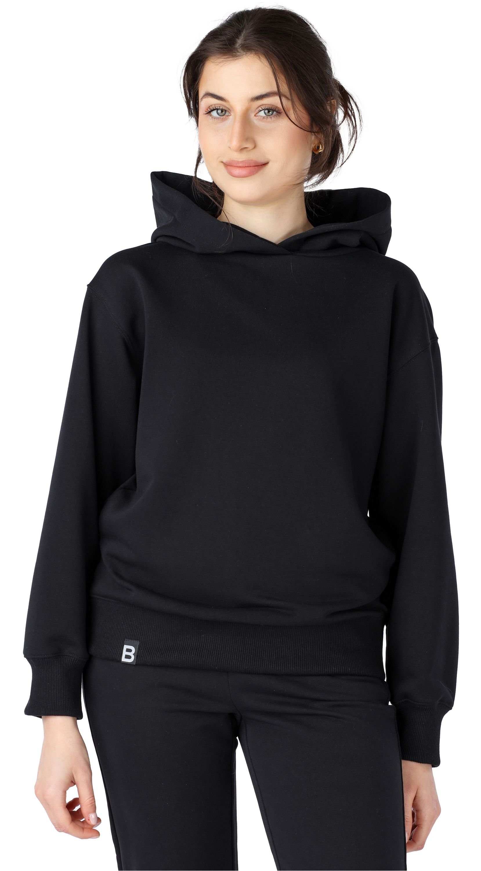 Bellivalini Kapuzensweatshirt Kapuzenpullover lang Damen Hoodie günstig online kaufen