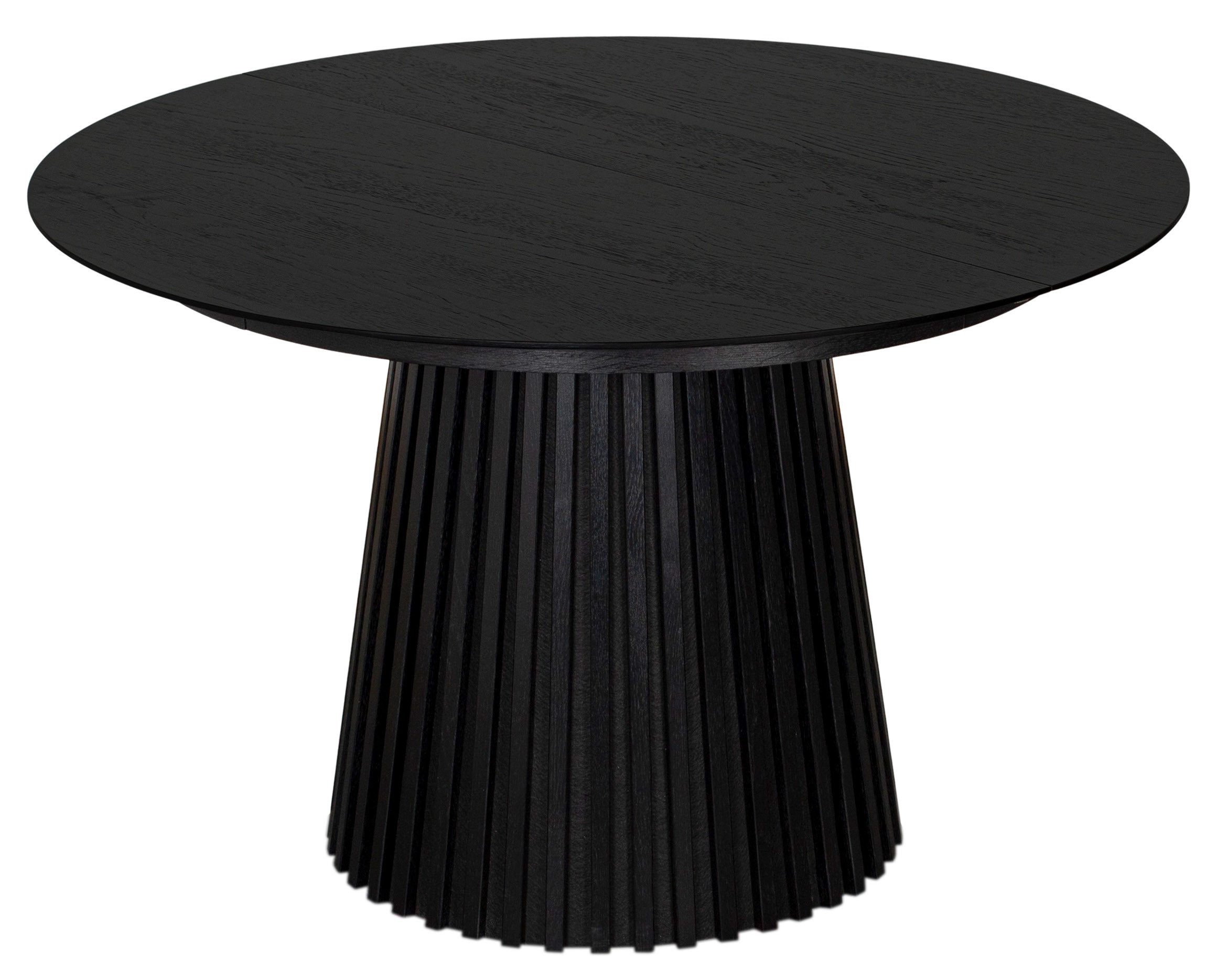 MR.DEKO Esstisch rund 120 cm Andria Black Oak, Esszimmertisch massive Eiche günstig online kaufen