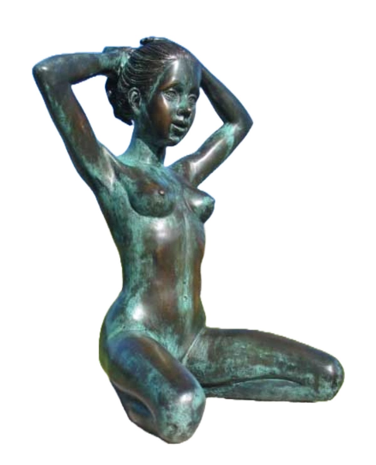Bronzeskulpturen Skulptur Bronzefigur wunderschöner Frauenakt aus Bronze