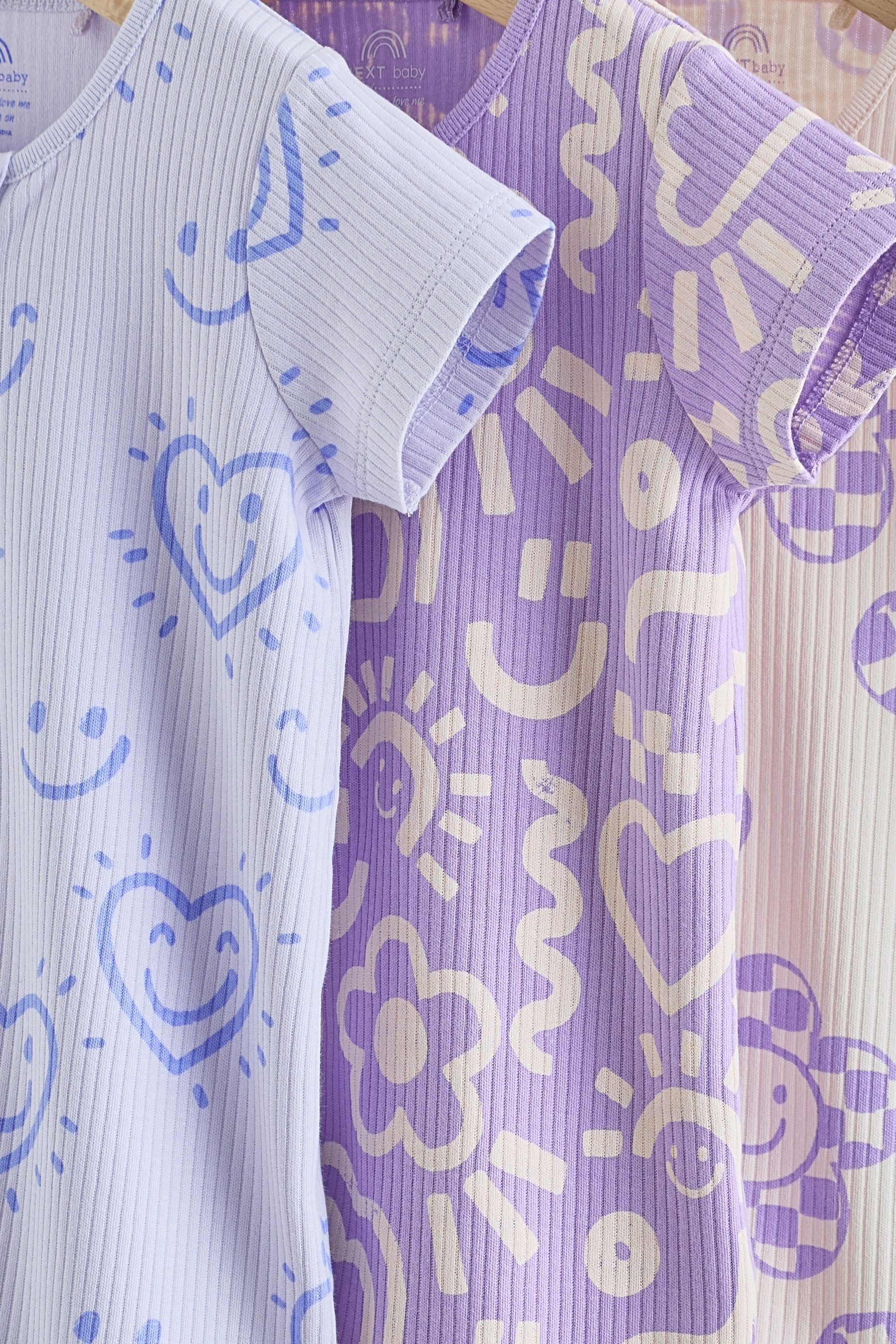 Next Strampler Babyschlafanzüge mit Zweiwege-RV, 3er-Pack (3-tlg)