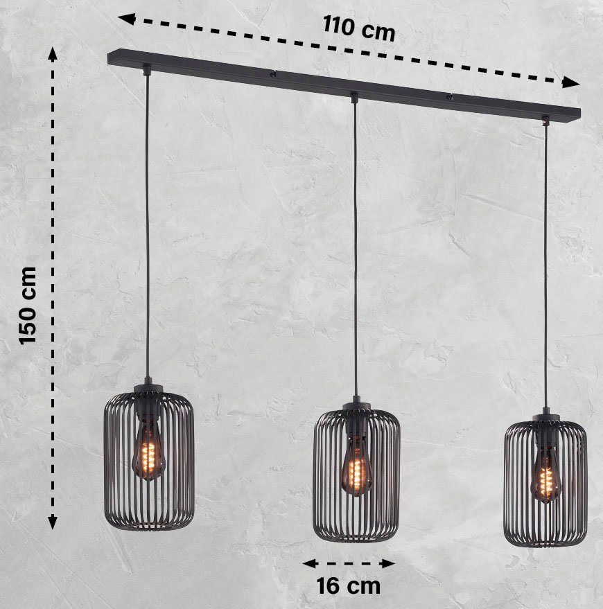 SCHÖNER WOHNEN-Kollektion Deckenleuchte Cage, ohne Leuchtmittel, 3x E27 max.  40 Watt, ohne Leuchtmittel