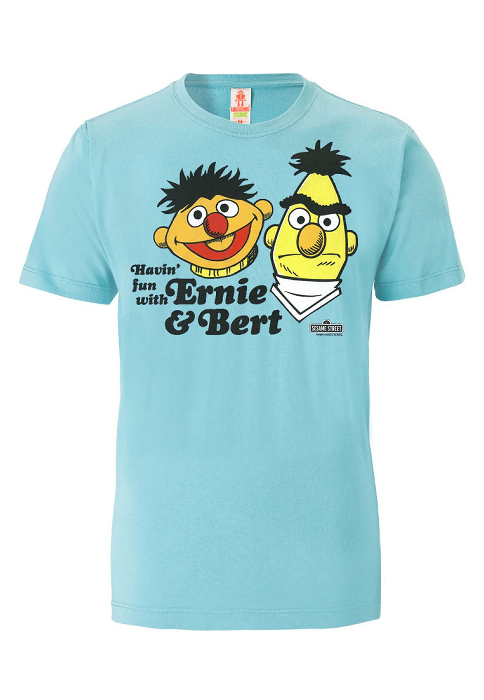 LOGOSHIRT T-Shirt Sesamstrasse - Ernie & Bert, Havin Fun mit angesagtem Ernie & Bert-Print – Bild 3 von 4