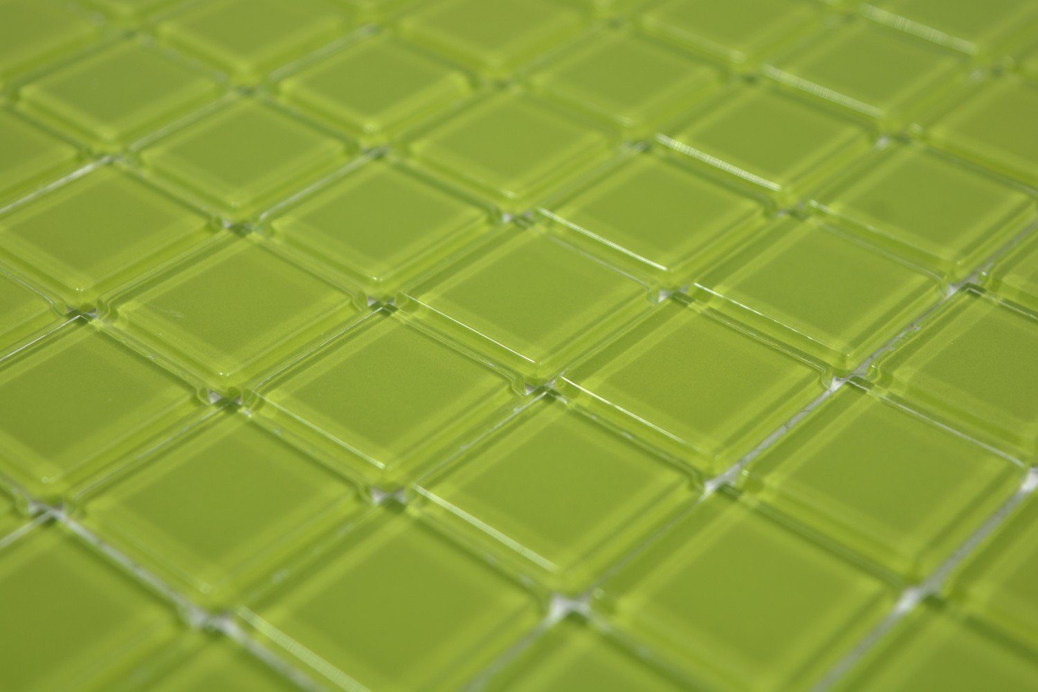 Mosaikfliesen Mosani Matten Crystal / grün Glasmosaik Mosaikfliesen glänzend 10