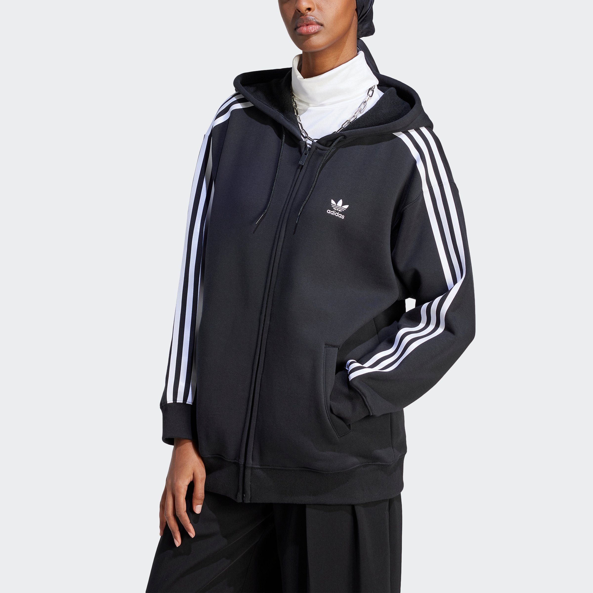 ADICOLOR Black CLASSICS Originals KAPUZENJACKE 3STREIFEN Kapuzensweatshirt adidas