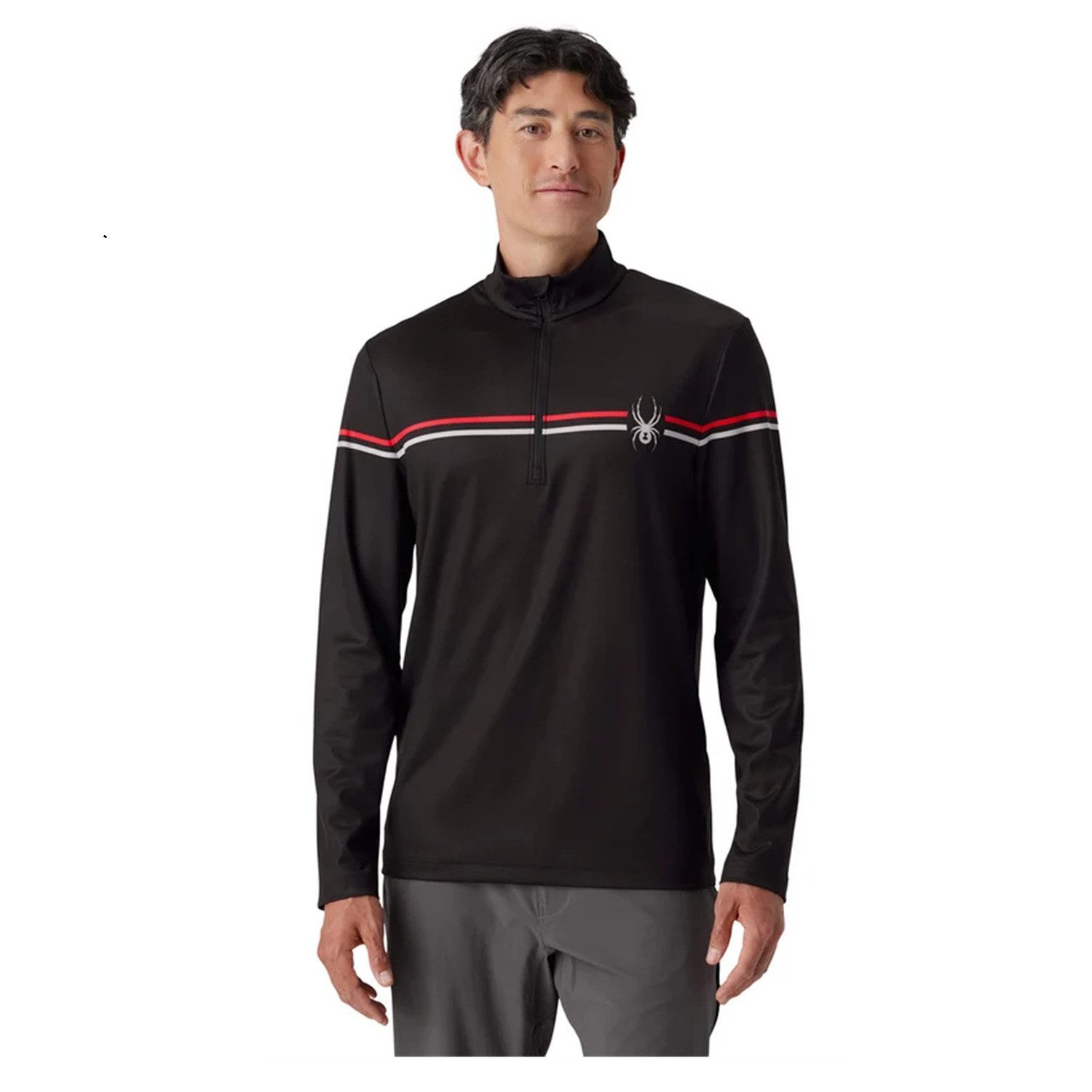 Spyder Rollkragenpullover Spyder Legacy Half Zip Herren Baselayer Pullover 38A013602 BLK