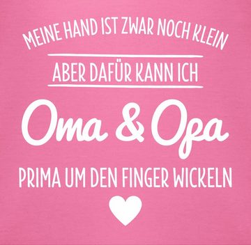 Shirtracer Lätzchen Oma und Opa um den Finger wickeln Großeltern, Sprüche Baby