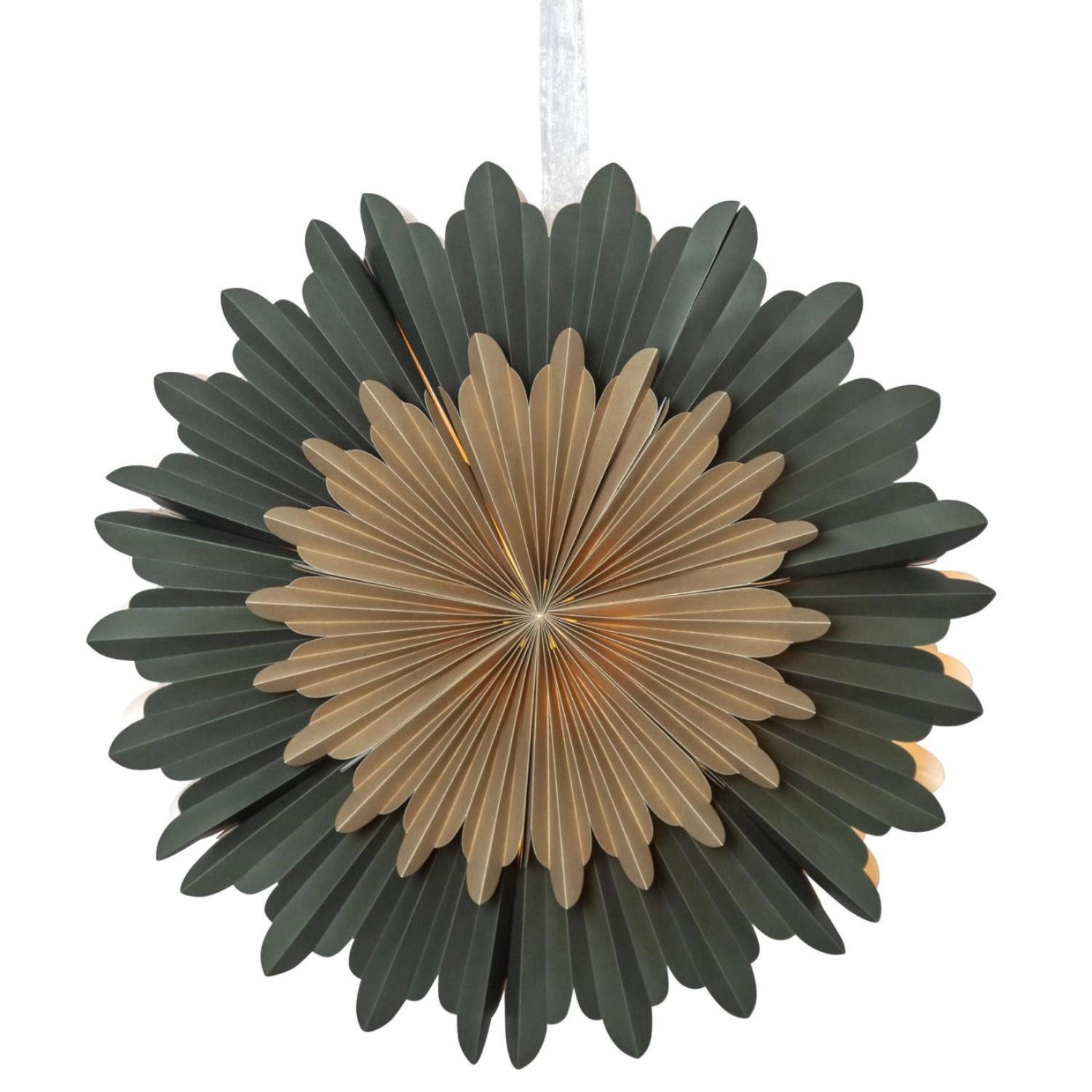 Papierstern Papierstern Crystal Weihnachtsstern Faltstern D: 50cm Dekostern grün