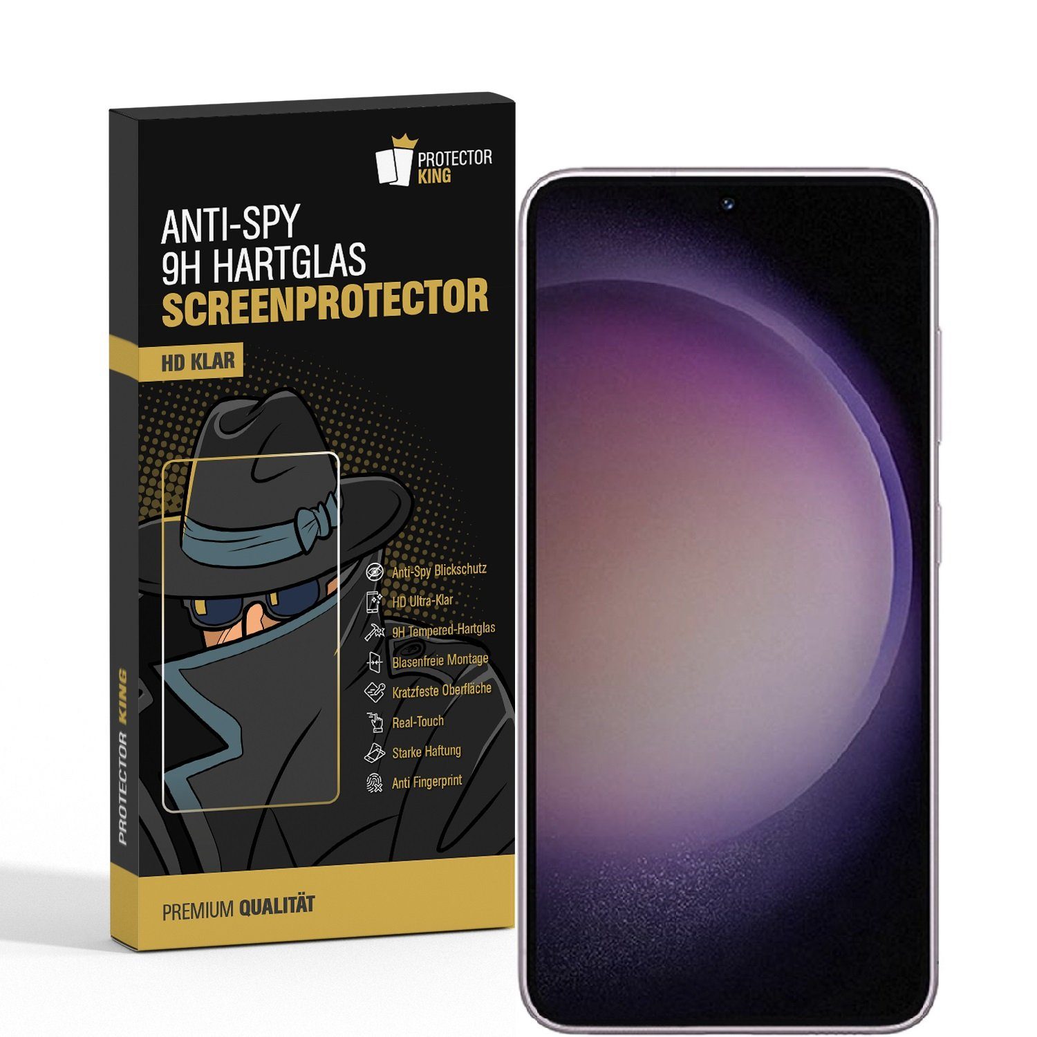 Protectorking Schutzfolie 2x 9H Panzerglas für Samsung Galaxy A52 ANTI-SPY Privacy Displayschutz, (2-Stück), Displayschutz, Schutzglas ANTI-SPY PRIVACY BLICKSCHUTZ 9H Härte