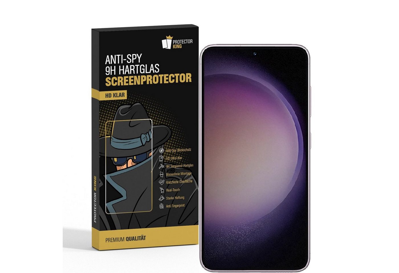 Protectorking Schutzfolie 2x Blickschutz 9H Panzerglas für Samsung Galaxy A53 5G ANTI-SPY Privac, (2-Stück), Displayschutz, Schutzglas ANTI-SPY PRIVACY BLICKSCHUTZ 9H Härte