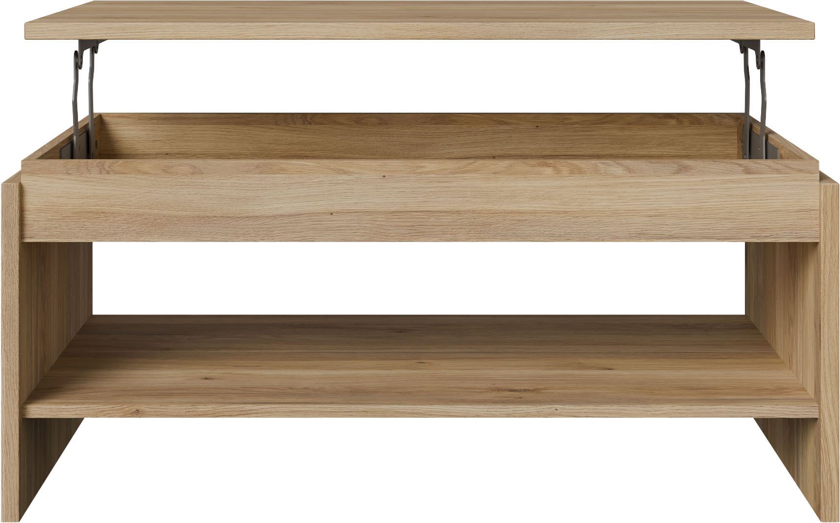 FORTE Couchtisch Couchtisch, Ablage, Stauraum, als Esstisch nutzbar, höhenverstellbar, B/H/T 100/45,7/56 cm