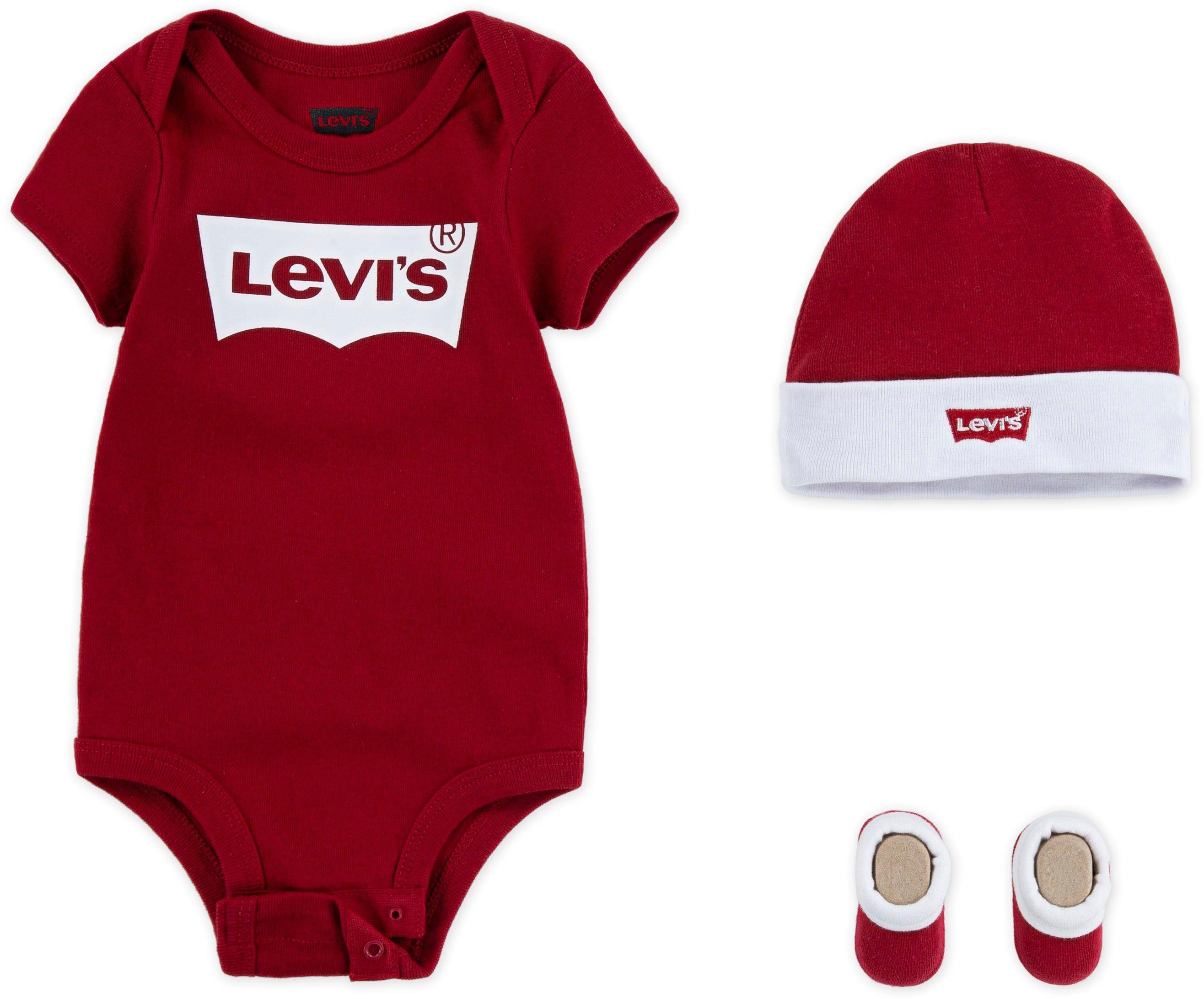 Levi's® Kids Neugeborenen-Geschenkset (Set, 3-tlg) UNISEX Body red