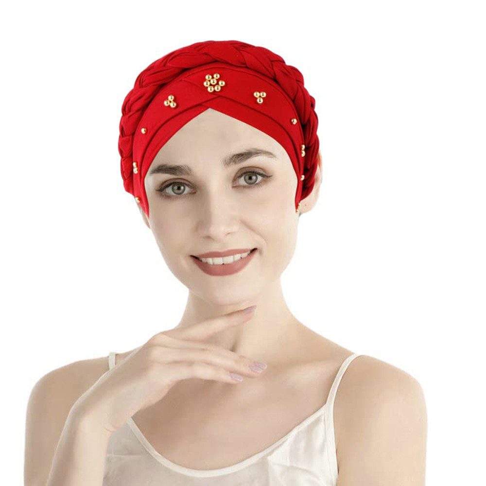 Zaewry Kopftuch Damen-Turban – Vorgebundener Chemo-Kopftuch, Beanie, Mütze, mit gedrehter – Kopfbedeckung für Krebspatientinnen – Bild 3 von 5