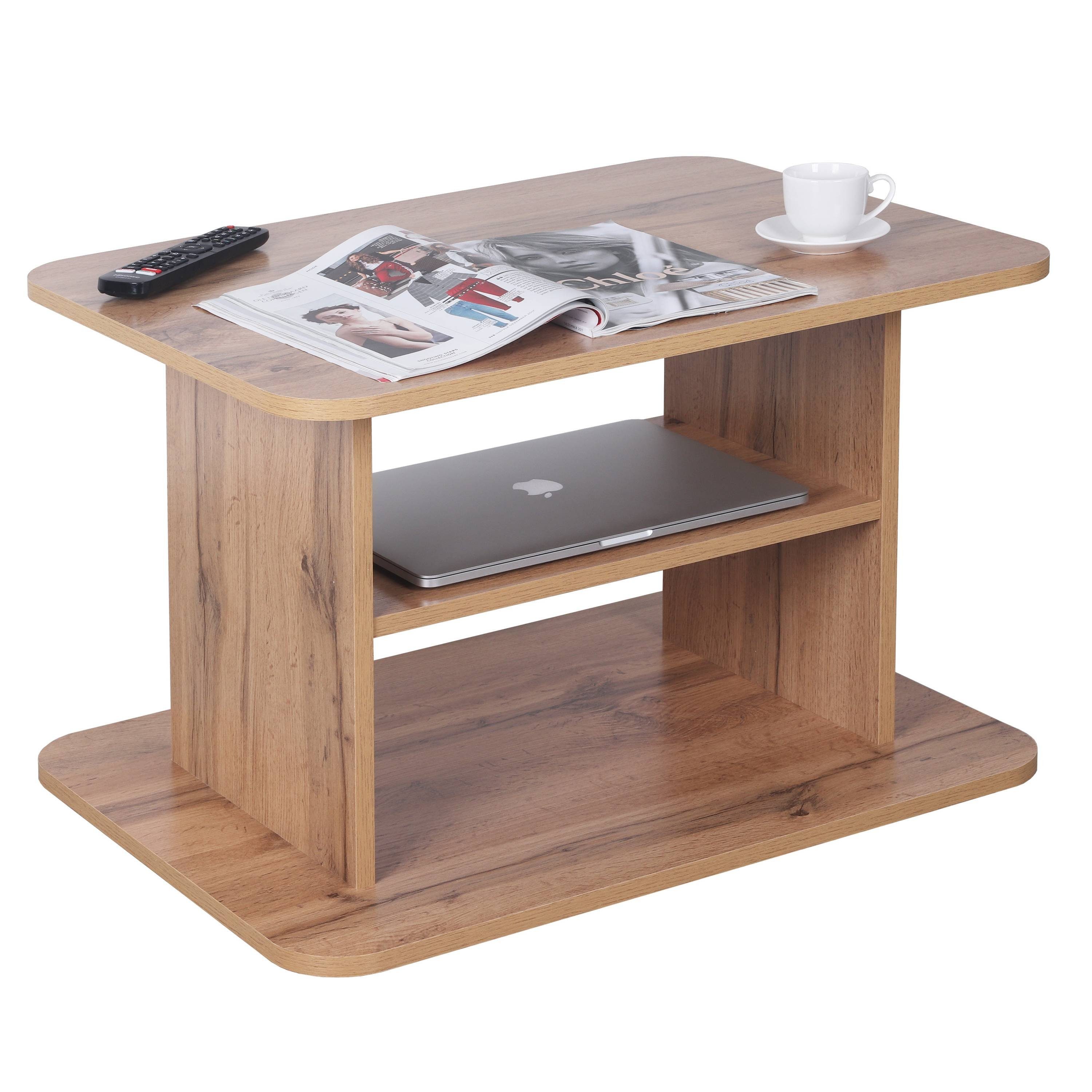 RICOO Couchtisch WM094-EW, Sofatisch mit Stauraum günstig online kaufen