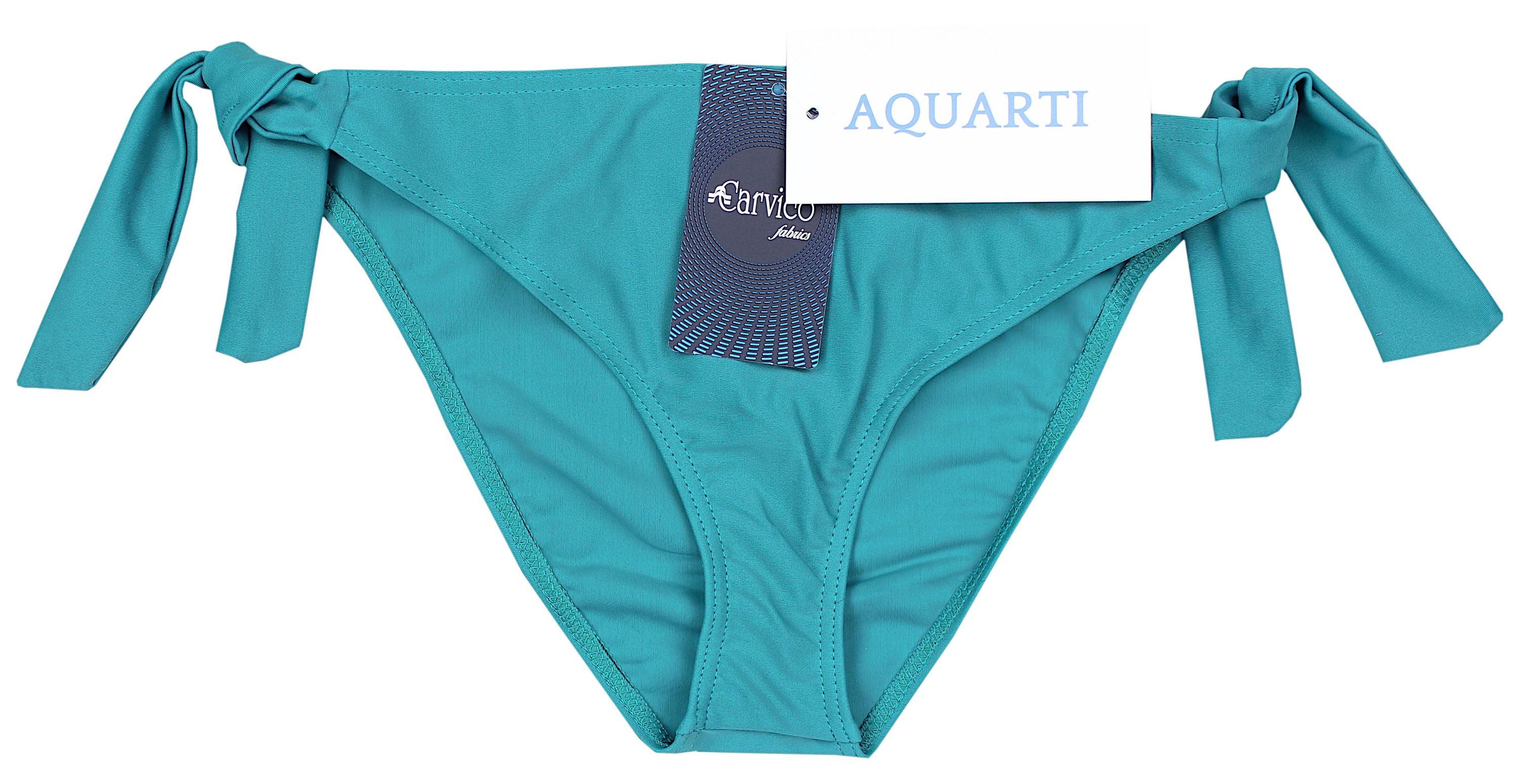 Aquarti Bikini-Hose Damen Bikinihose seitlich zum Binden Hüftslip in schönen Unifarben