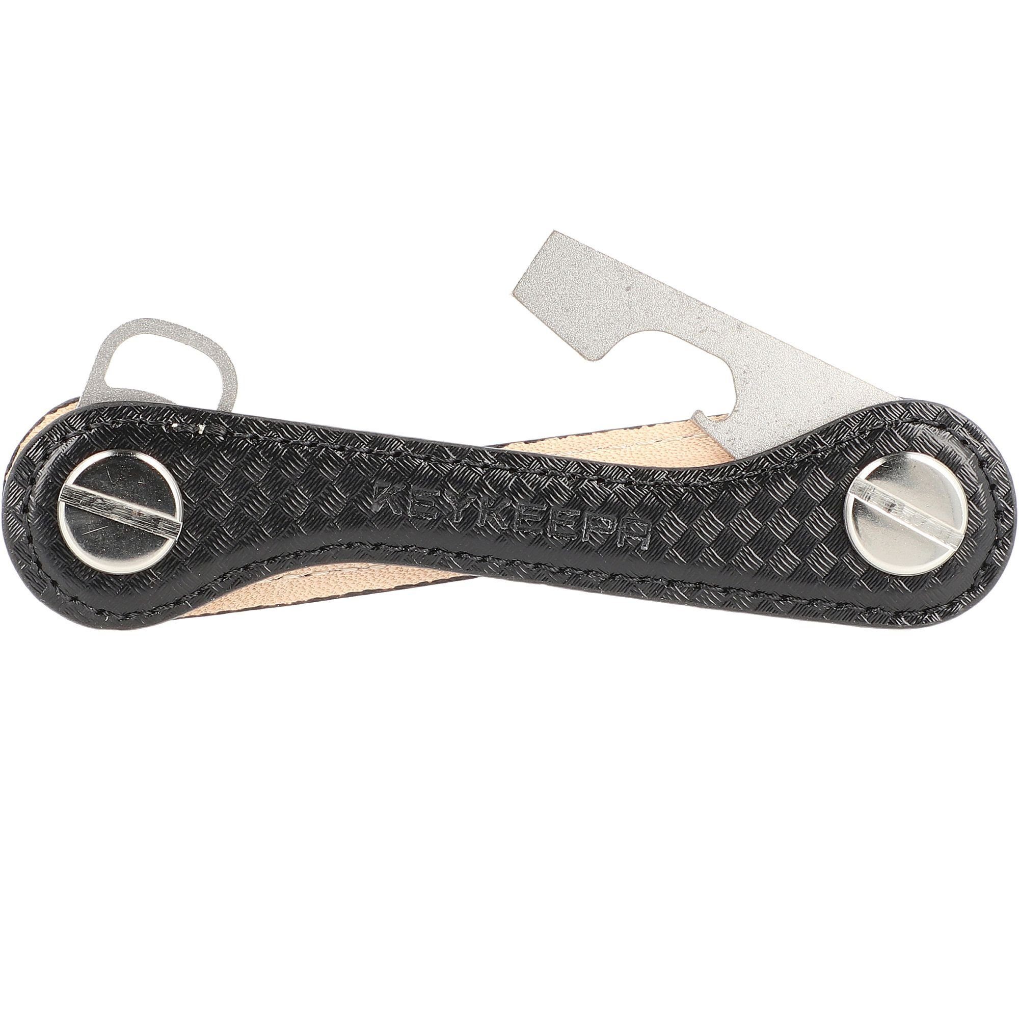 Keykeepa Schlüsseltasche Leather, Leder cubic carbon