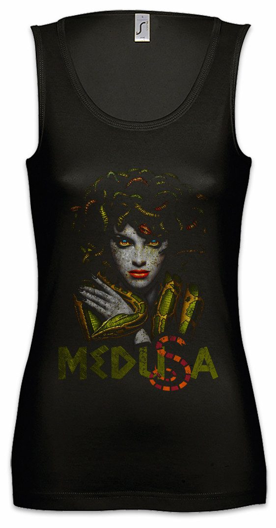 Urban Backwoods Tanktop Medusa Ärmelloses Damen T-Shirt Gorgone Schlangen Schlangenkopf Snakes Odysseus Odyssee Homer Perseus