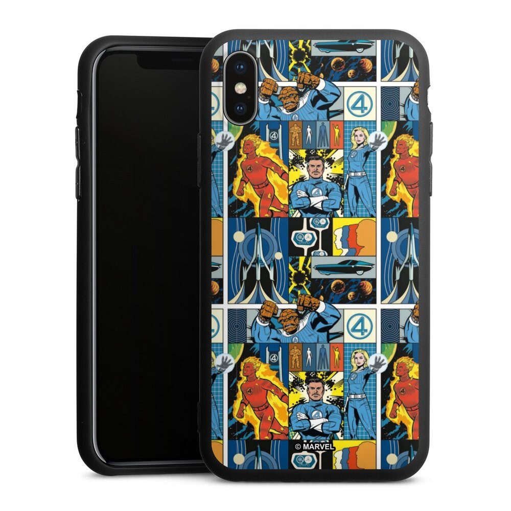DeinDesign Handyhülle Marvel The Fantastic Four Offizielles Lizenzprodukt, Apple iPhone Xs Silikon Hülle Premium Case Handy Schutzhülle