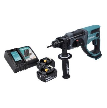 Makita Schlagbohrmaschine DHR 202 RM Akku Kombihammer 18 V 2,0 J SDS Plus + 2x Akku 4,0 Ah + La