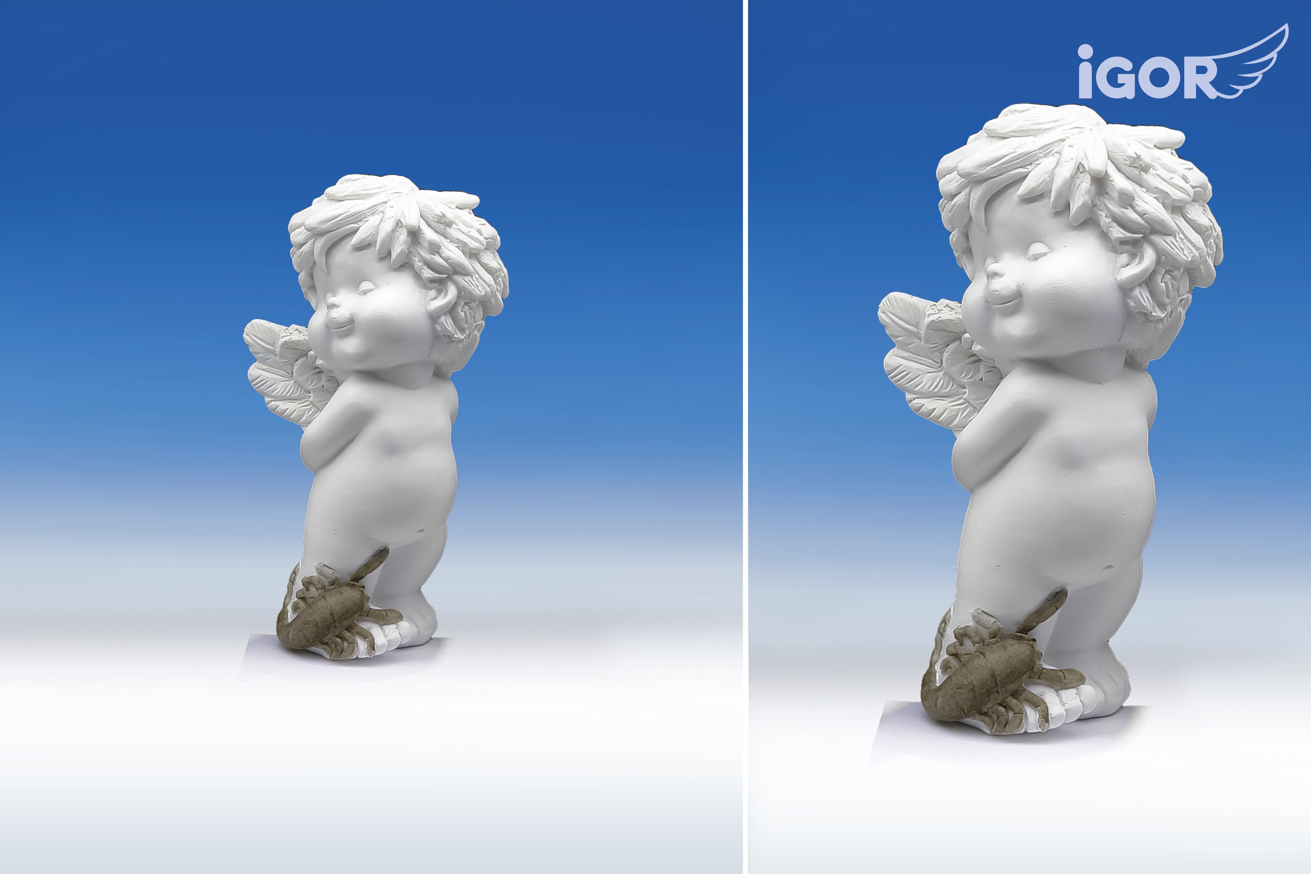 Small-Preis Engelfigur Engel Igor Horoskop Sternzeichen Engel weiß coloriert - 82400