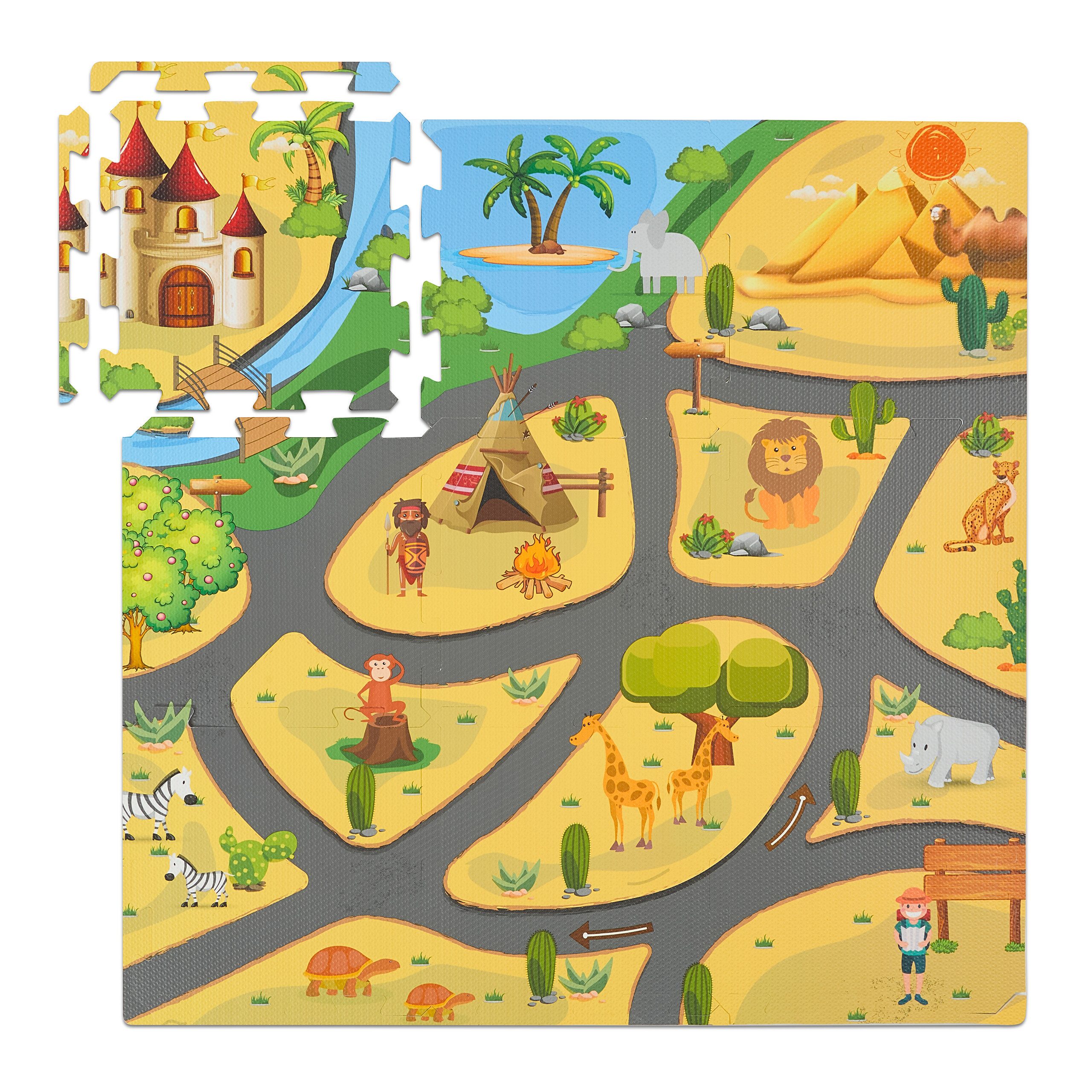 relaxdays Spielmatte Puzzlematte Safari günstig online kaufen
