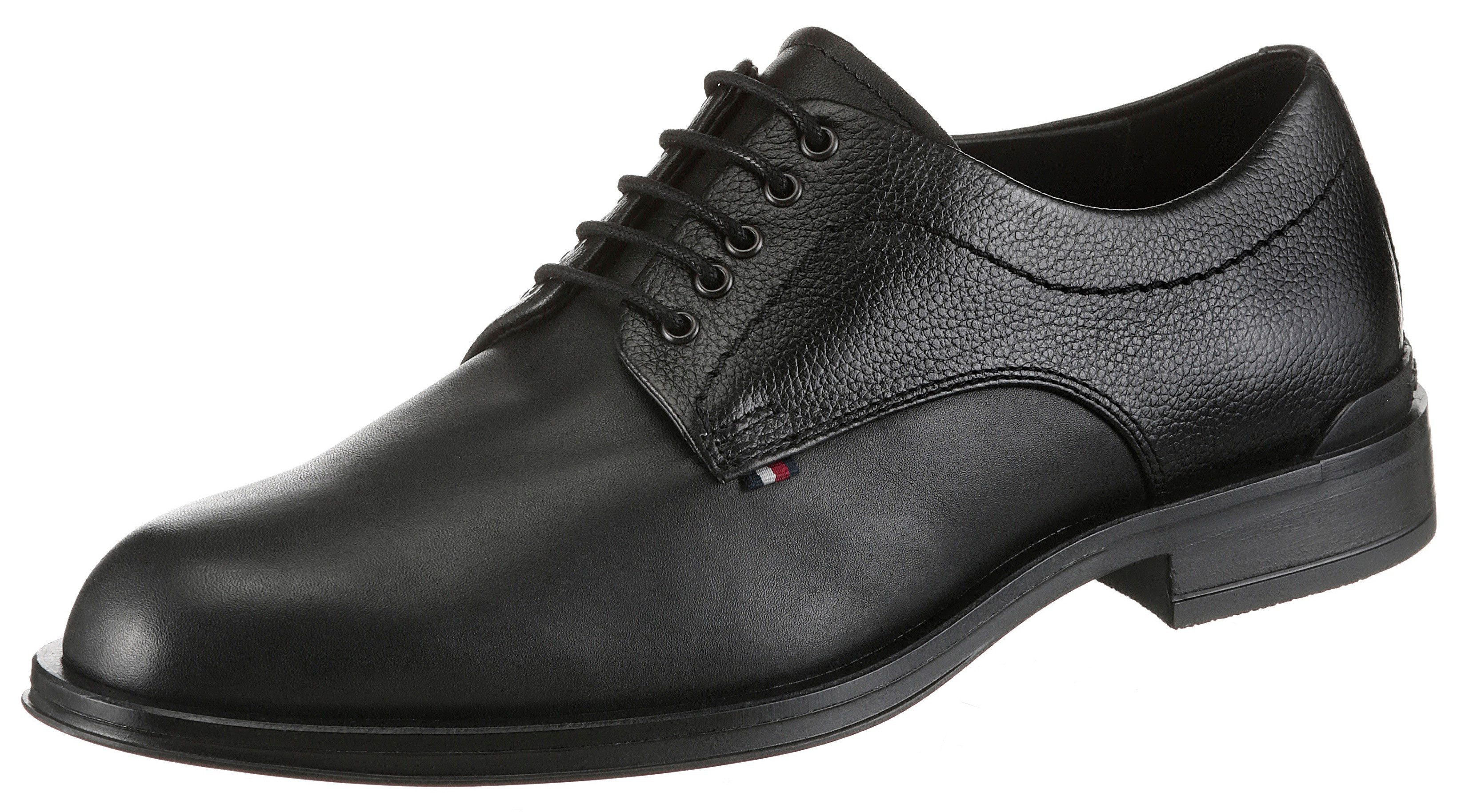 Tommy Hilfiger CORPORATE HILFIGER LTH DERBY Schnürschuh, Blockabsatz, Festtagsschuh, Abendschuh in eleganter Linie